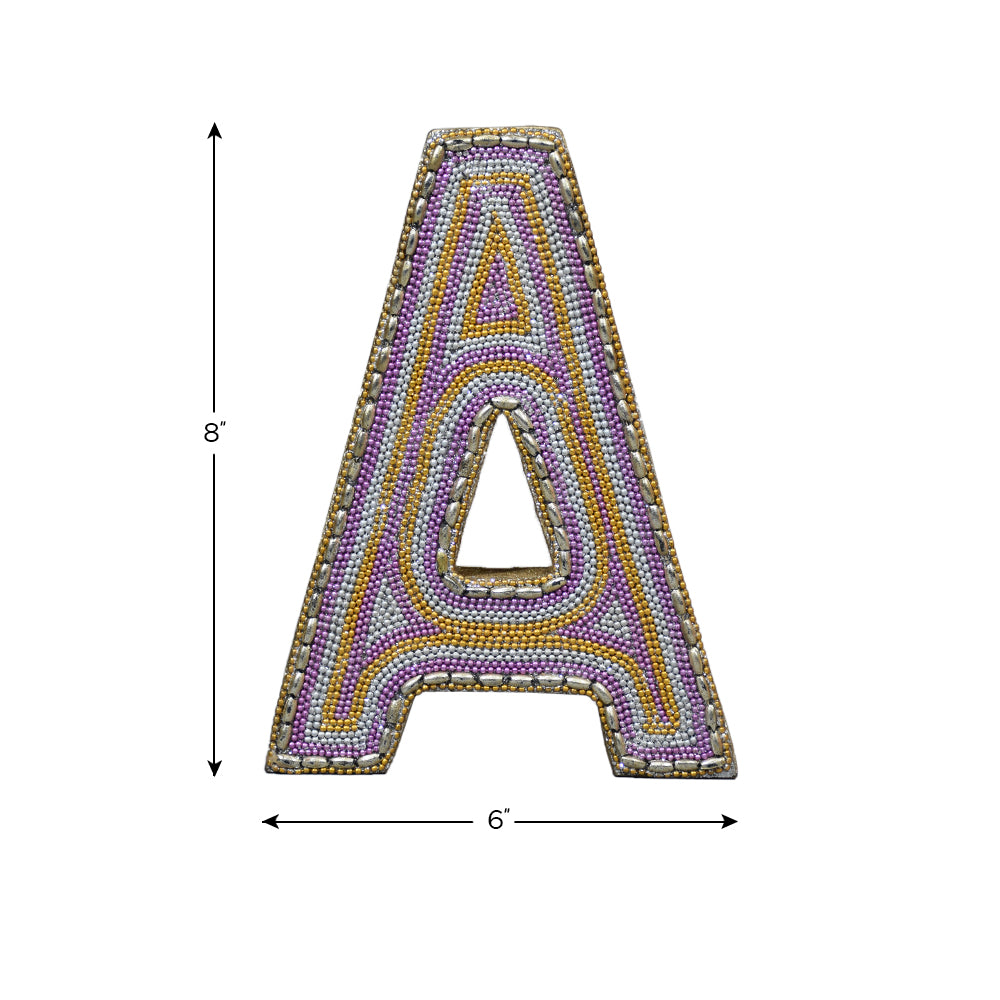Zari Embellished Mango Wood Letter Blocks