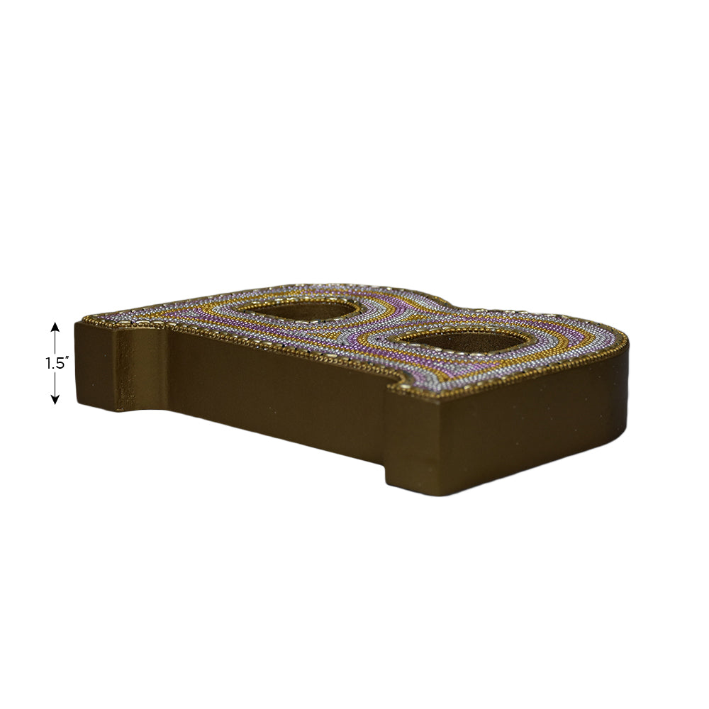 Zari Embellished Mango Wood Letter Blocks