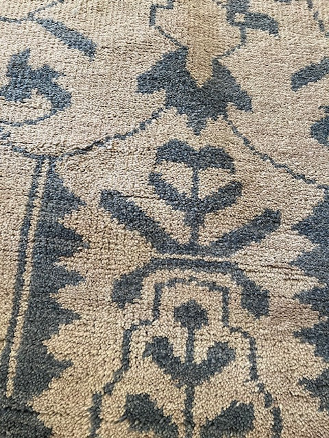 Bleu Hand Knotted Wool Rug
