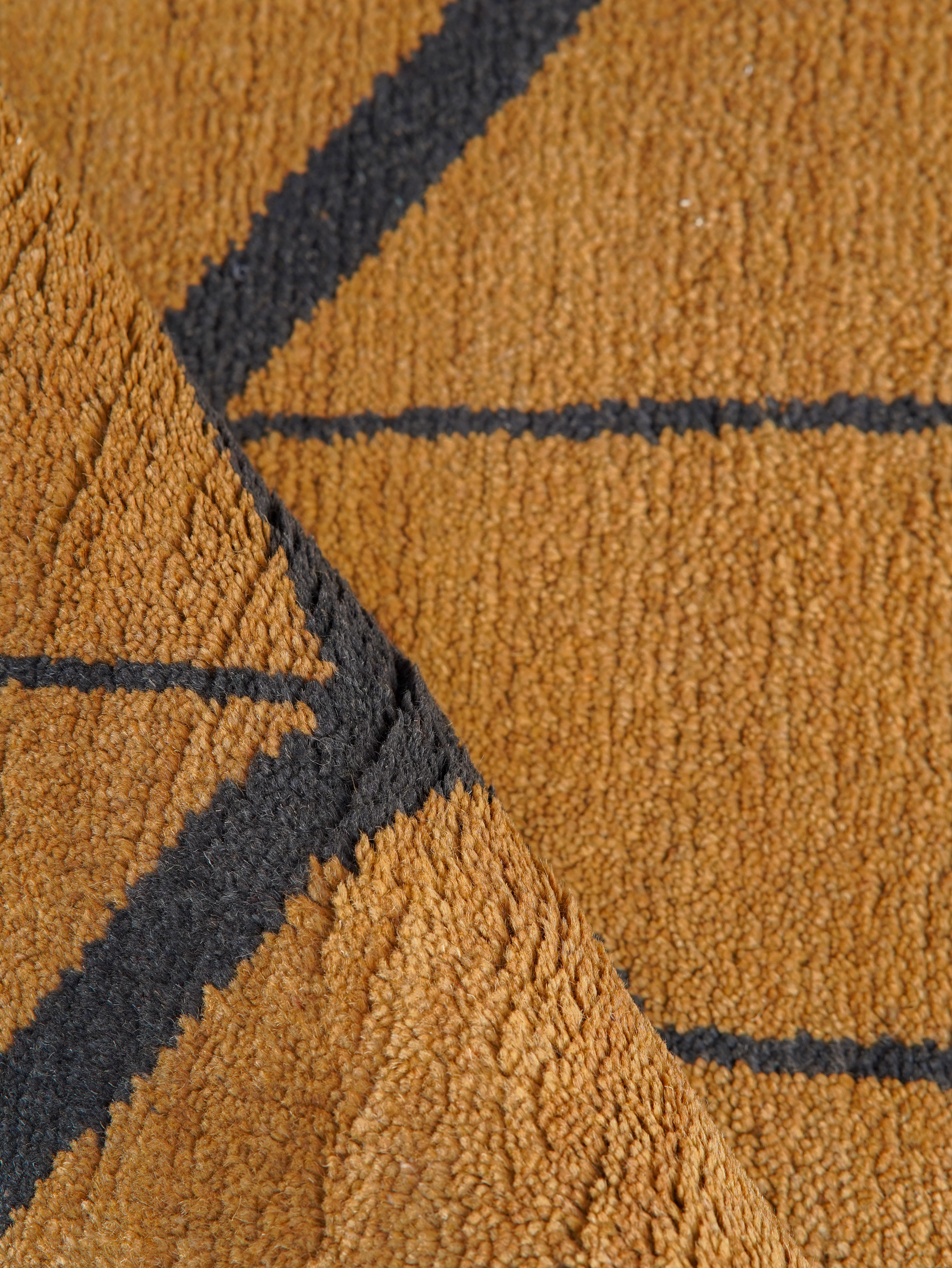 Chevron Hand Knotted Wool Area Rug