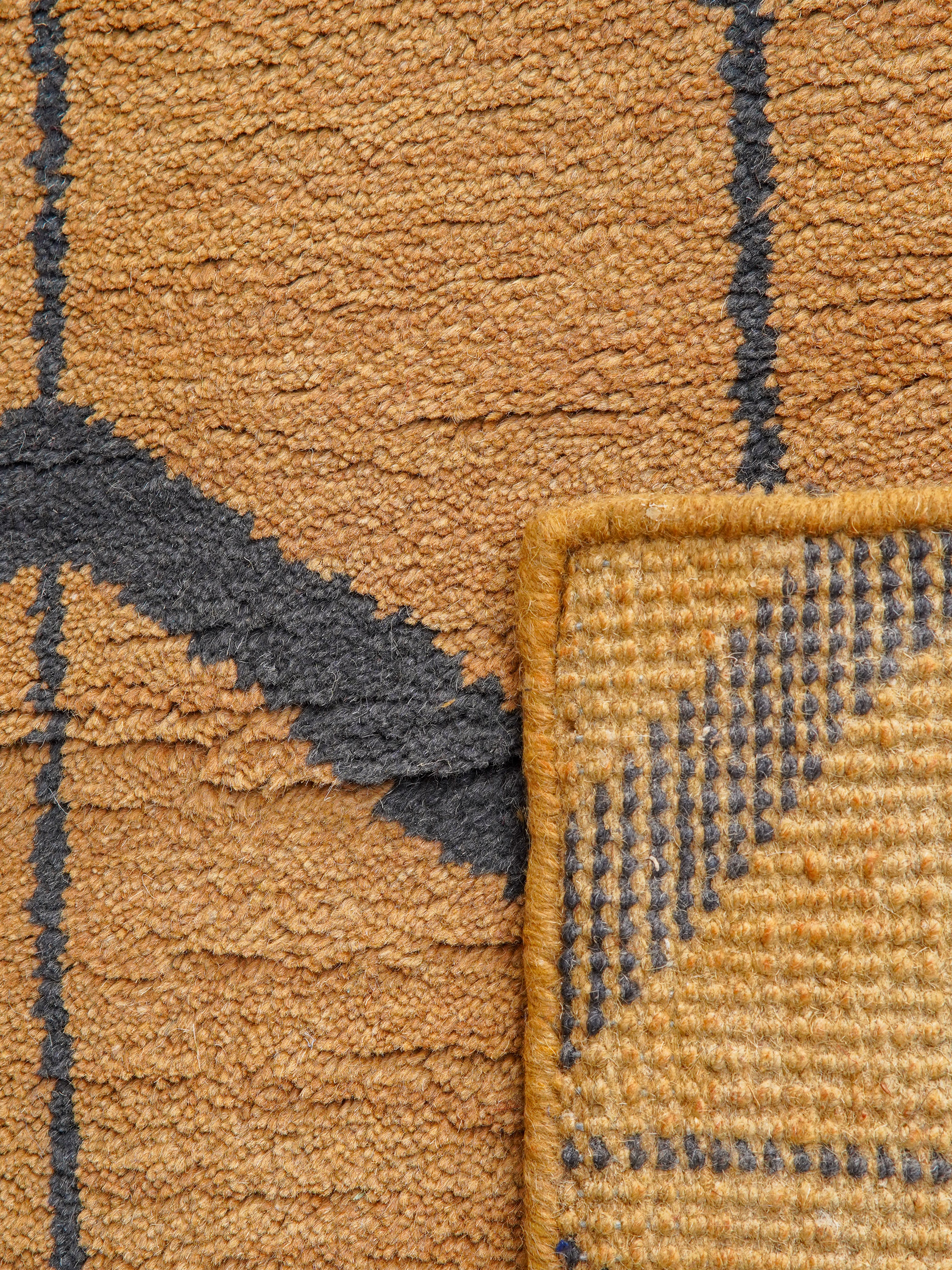 Chevron Hand Knotted Wool Area Rug
