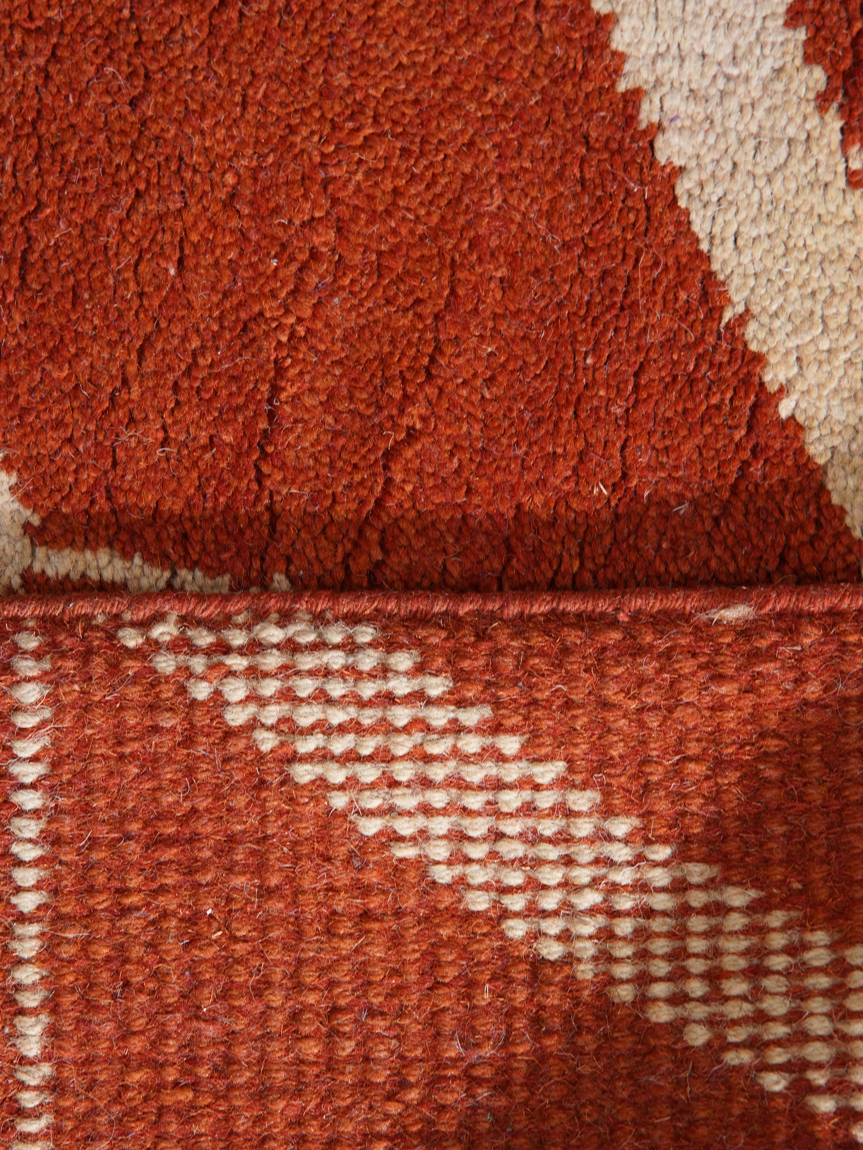 Chevron Hand Knotted Wool Area Rug
