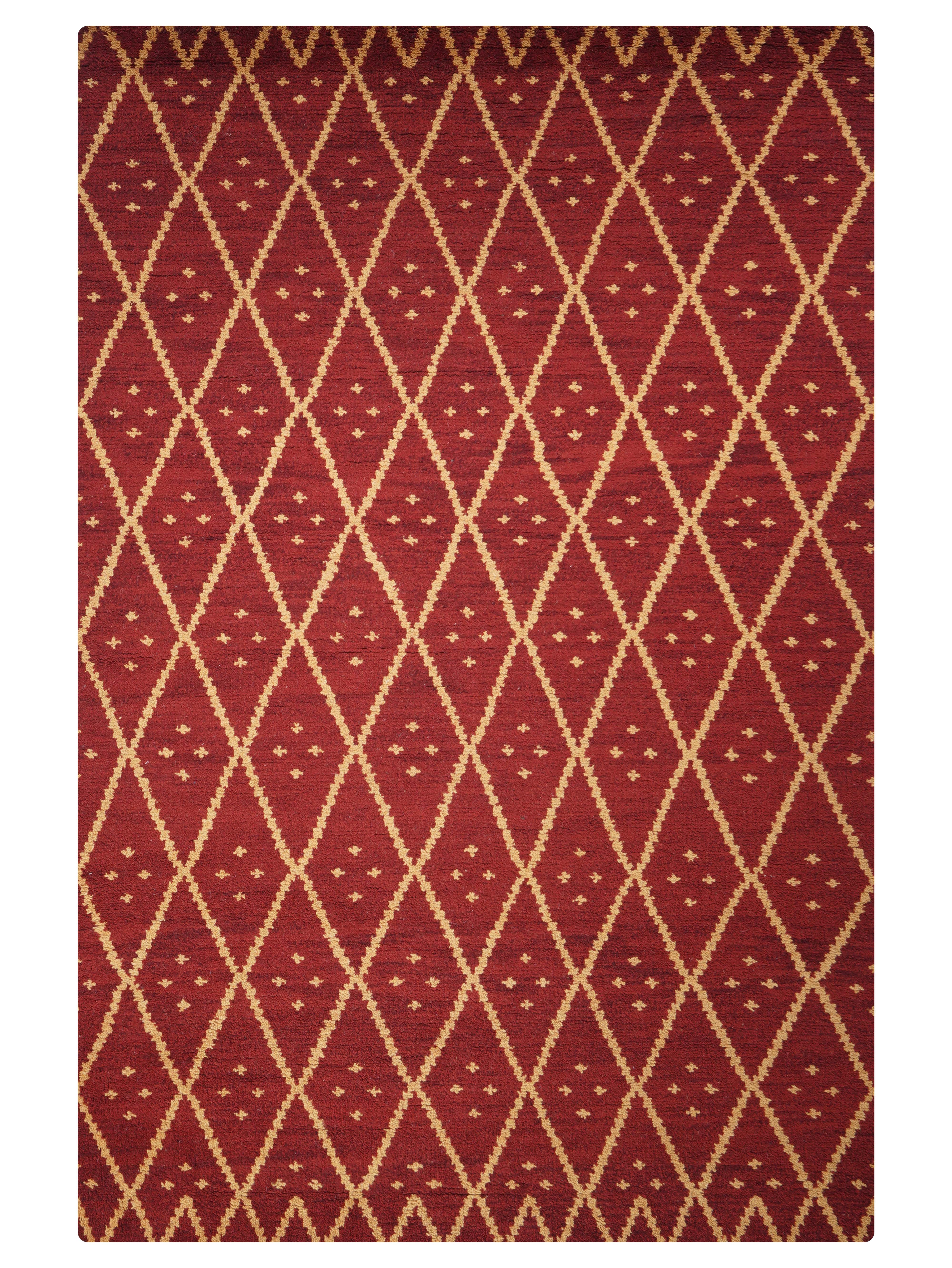 Ikat Hand Knotted Wool Rug