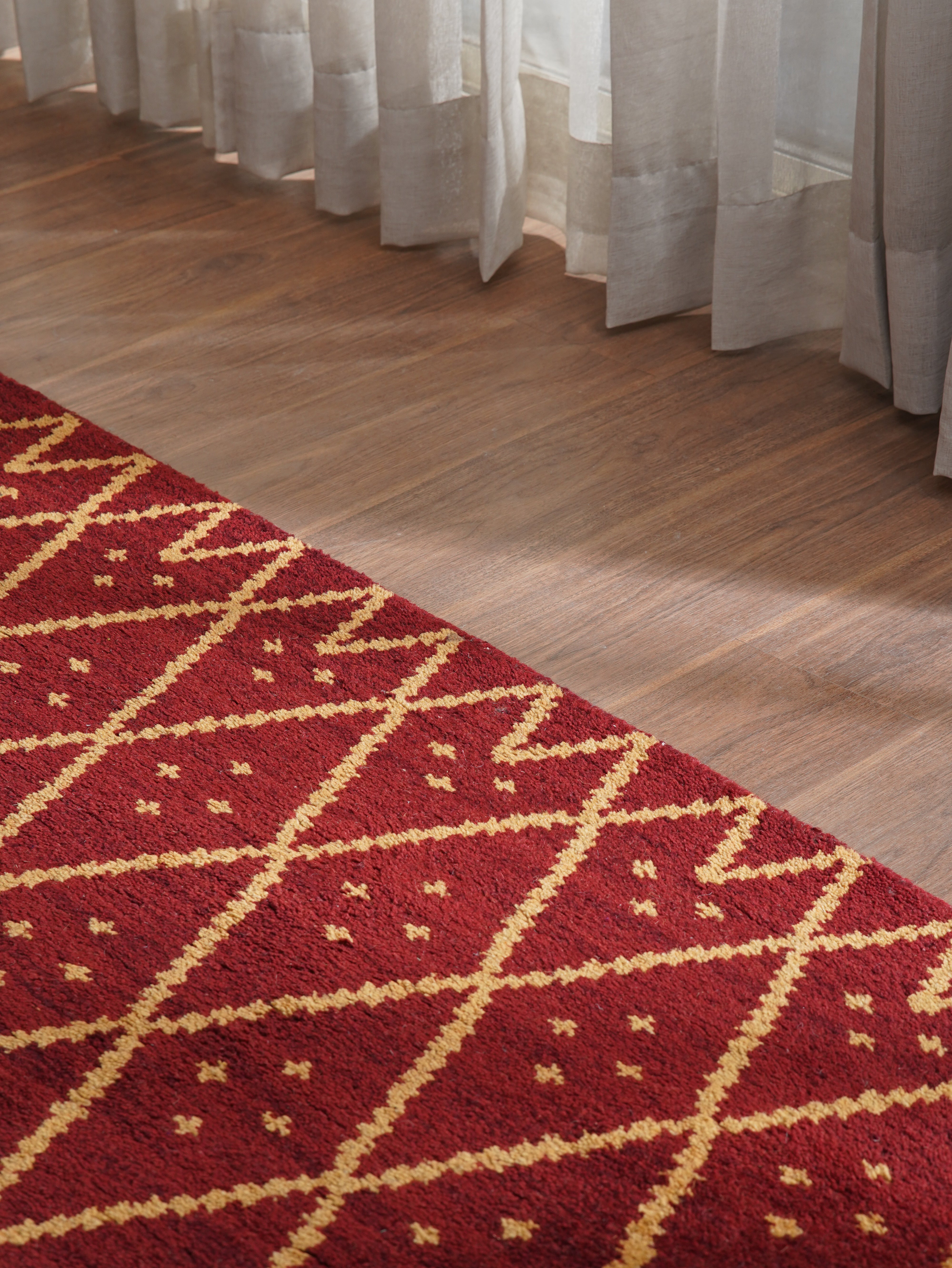 Ikat Hand Knotted Wool Rug