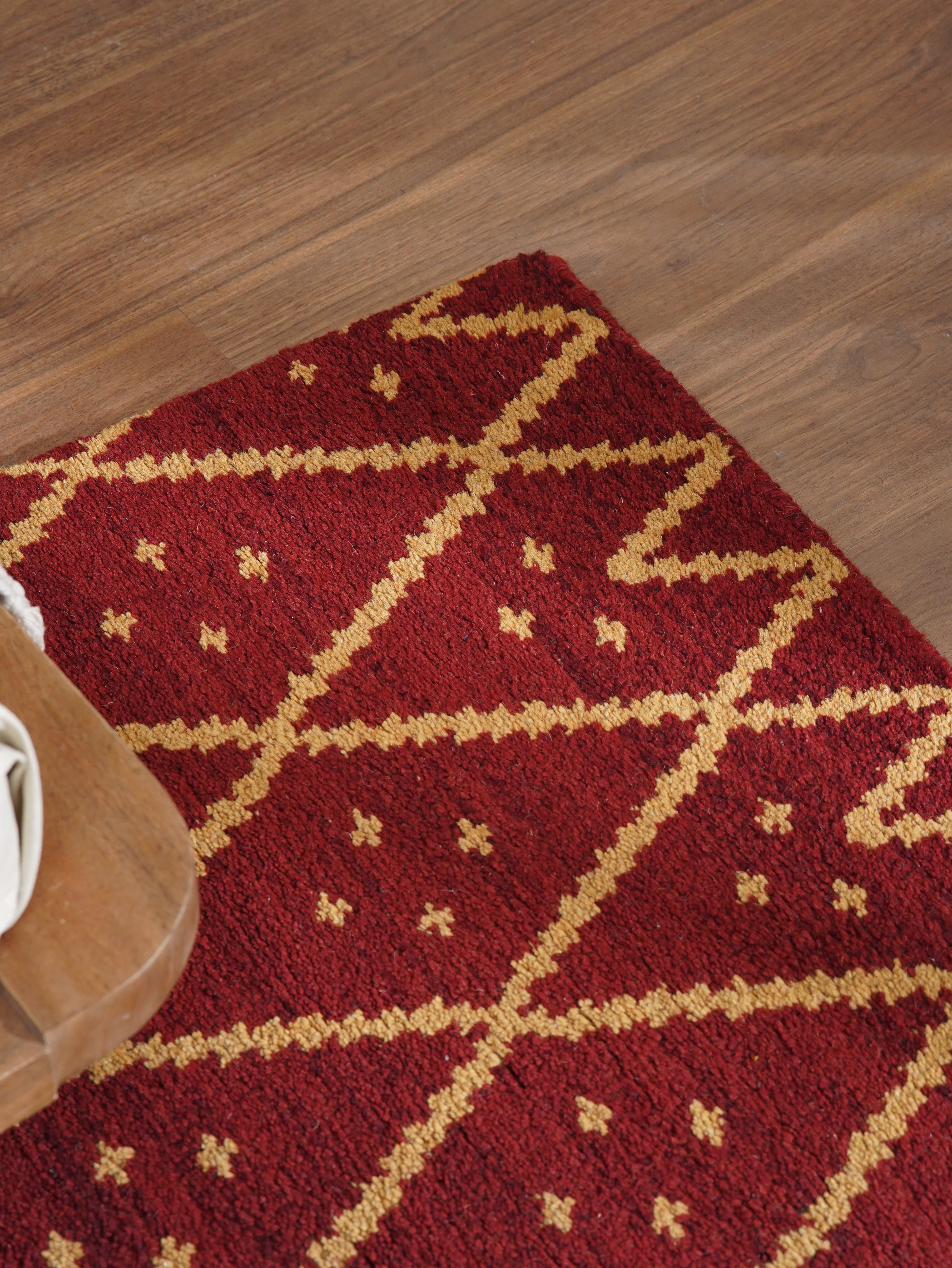 Ikat Hand Knotted Wool Rug