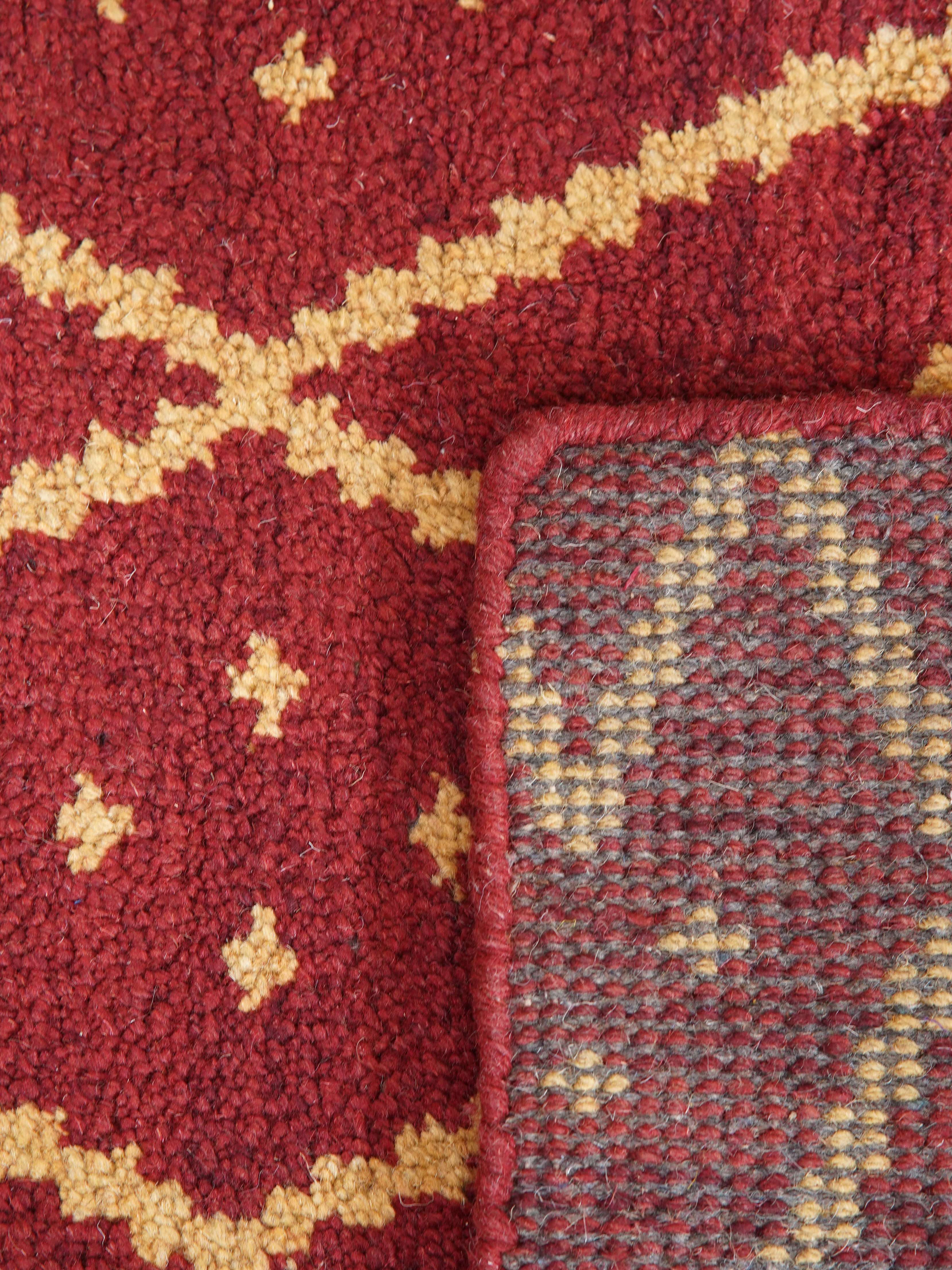 Ikat Hand Knotted Wool Rug