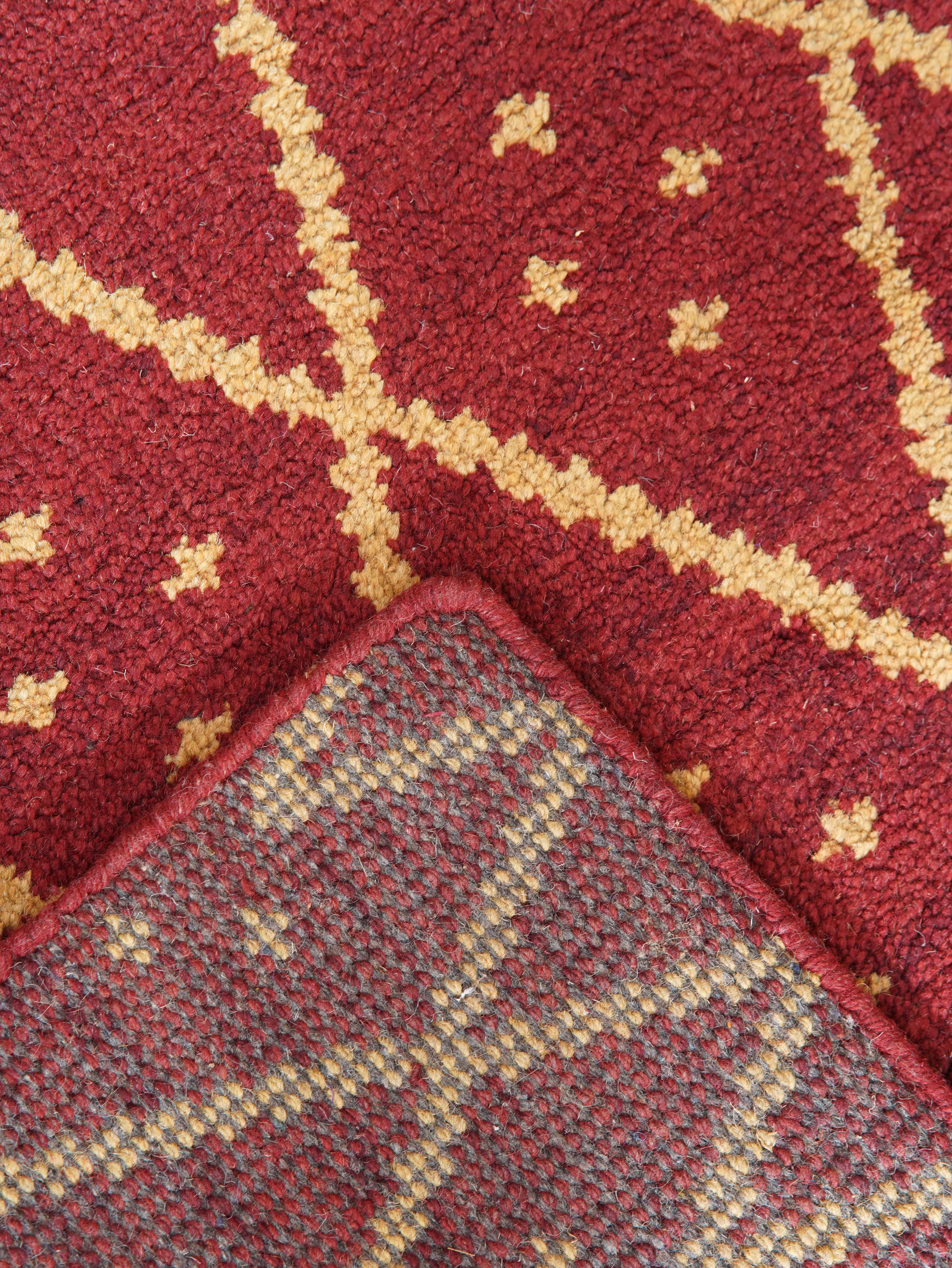 Ikat Hand Knotted Wool Rug