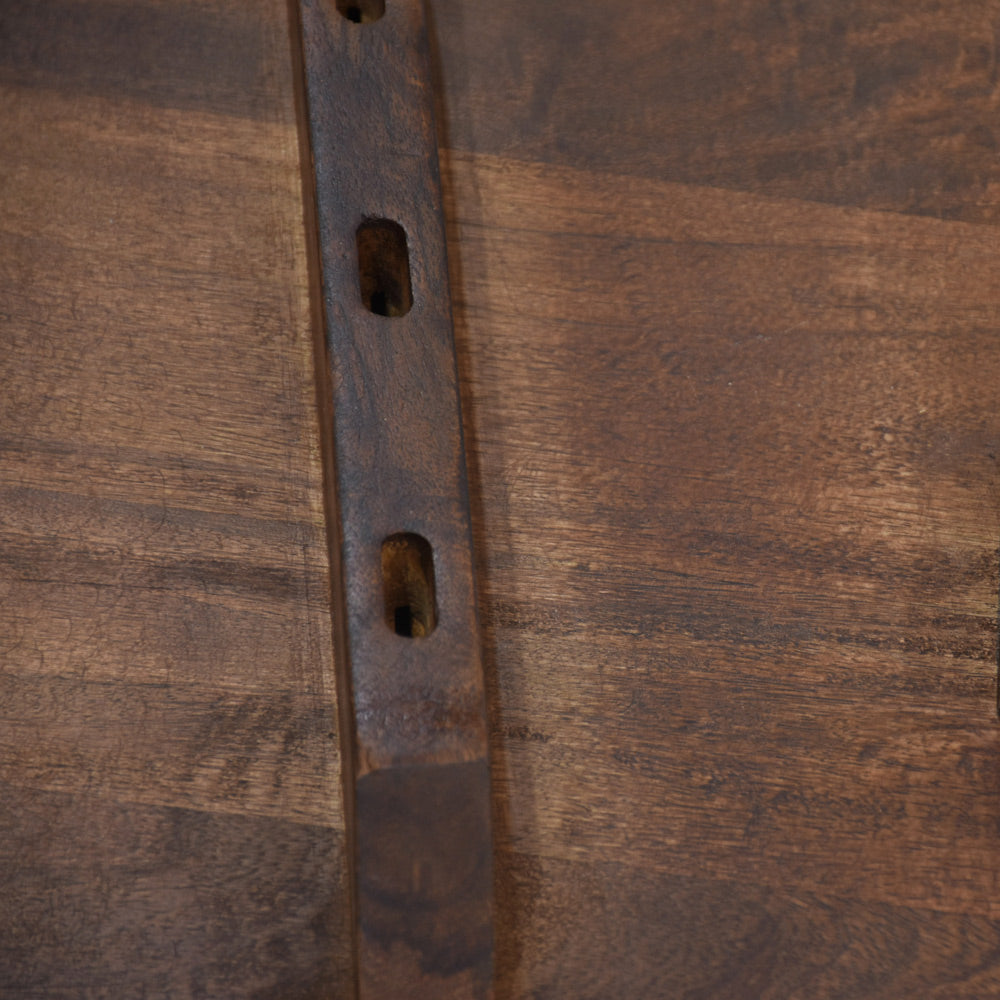 Oval Solid Wood Coffee Table - Walnut