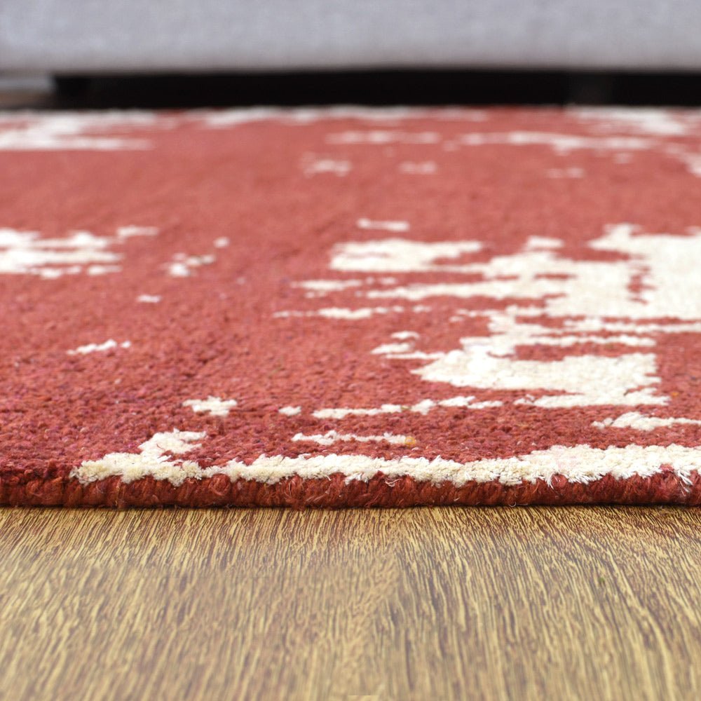 Rust Echo Hand Knotted Recycled Silk Rug - BBH HOMES LLC