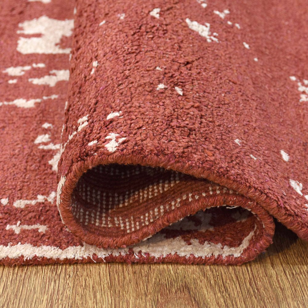 Rust Echo Hand Knotted Recycled Silk Rug - BBH HOMES LLC