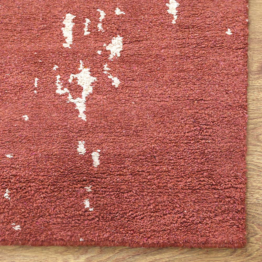 Rust Echo Hand Knotted Recycled Silk Rug - BBH HOMES LLC