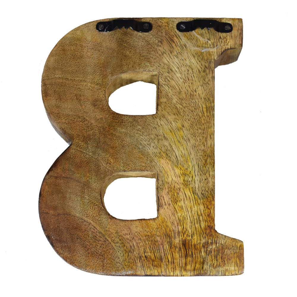 Safari Zebra Stripe Mango Wood Letter Block - BBH HOMES LLC