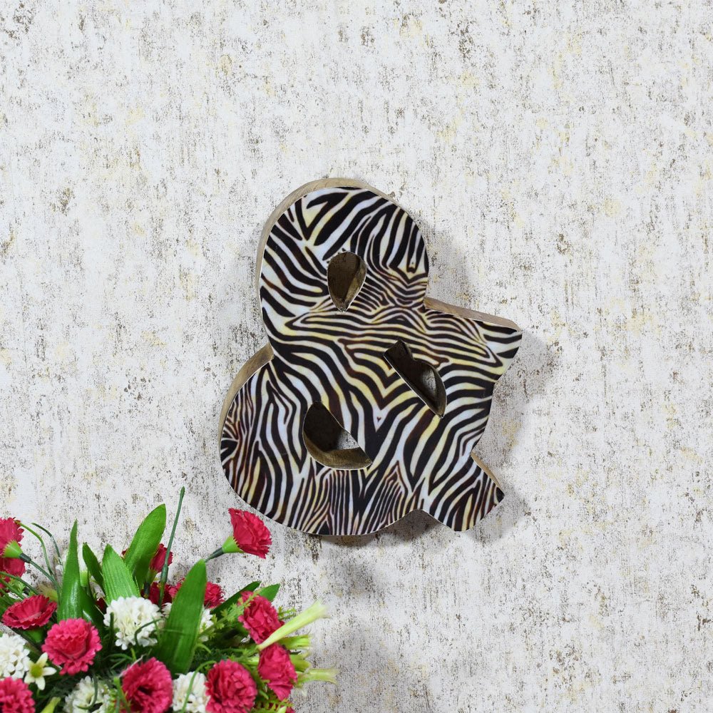 Safari Zebra Stripe Mango Wood Letter Block - BBH HOMES LLC