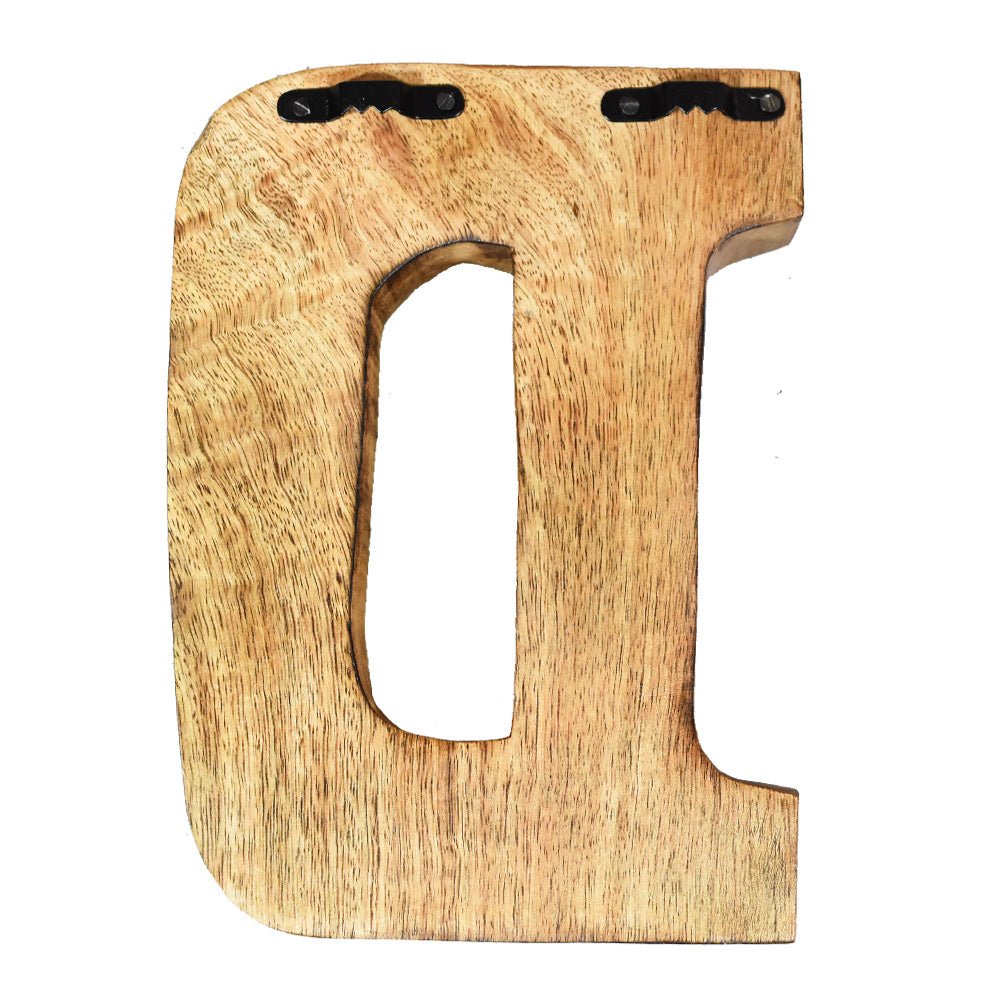 Safari Zebra Stripe Mango Wood Letter Block - BBH HOMES LLC
