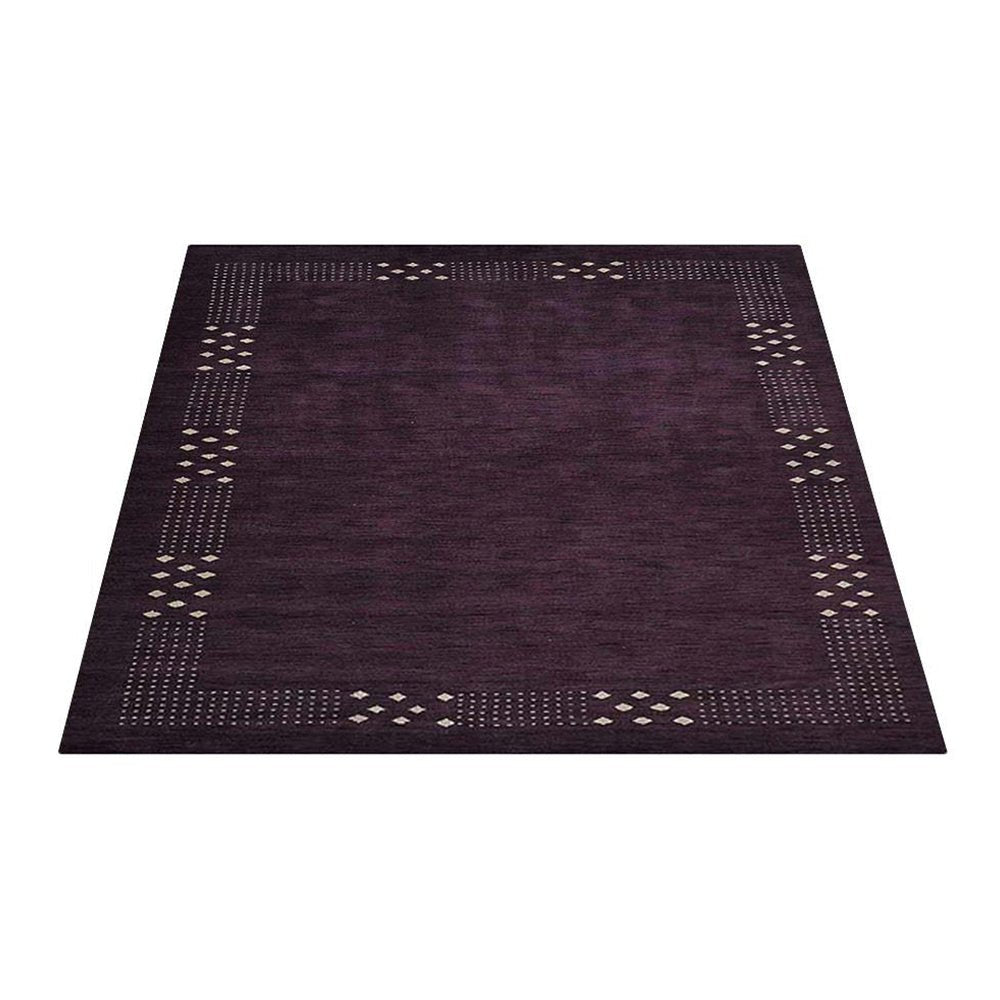 Starts Hand Knotted Purple Wool Area Rug - BBH HOMES LLC