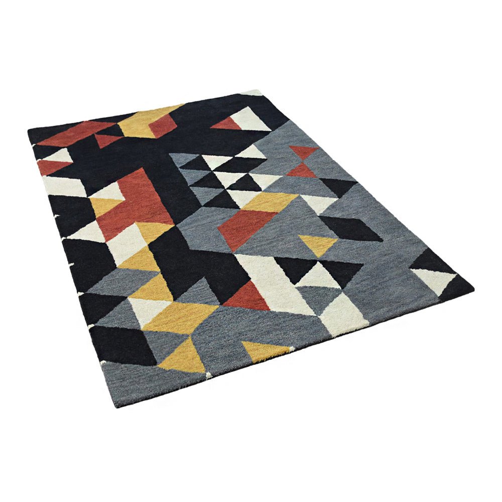 Vertex Geometric Hand Tufted Wool Rug - BBH HOMES LLC