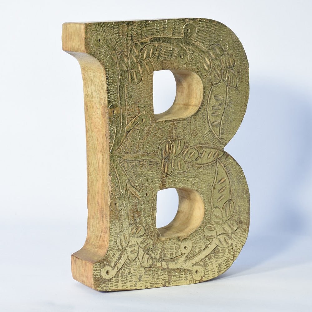 Vintage Ornate Carved Letter & Numbers Solid Wood - BBH HOMES LLC