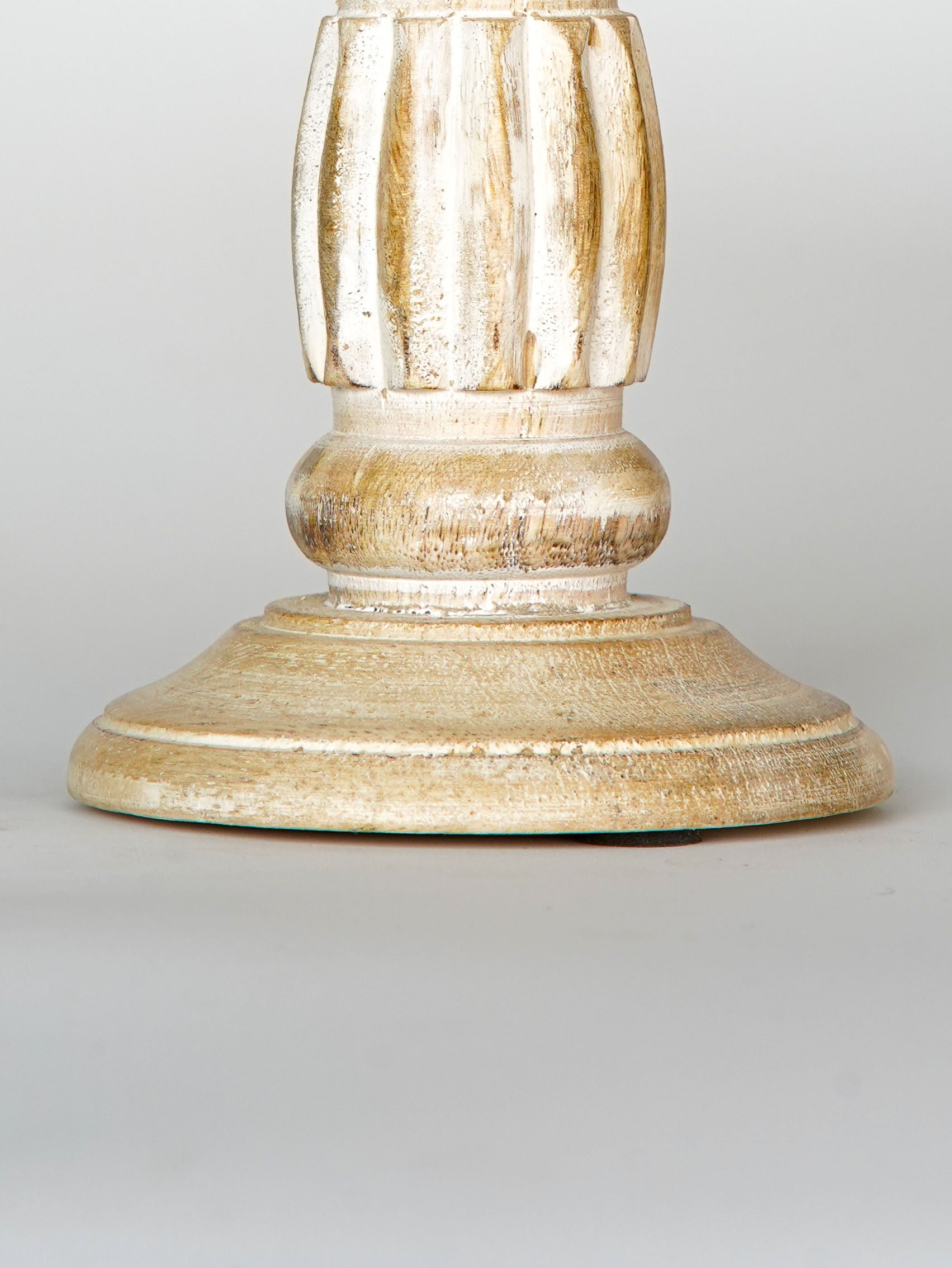 Ionic Pillar Candle Holder- Antique White