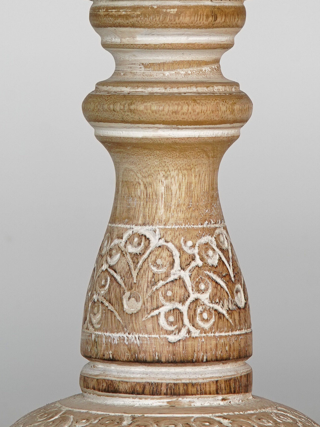 Mystique Pillar Candle Holder - White Wash