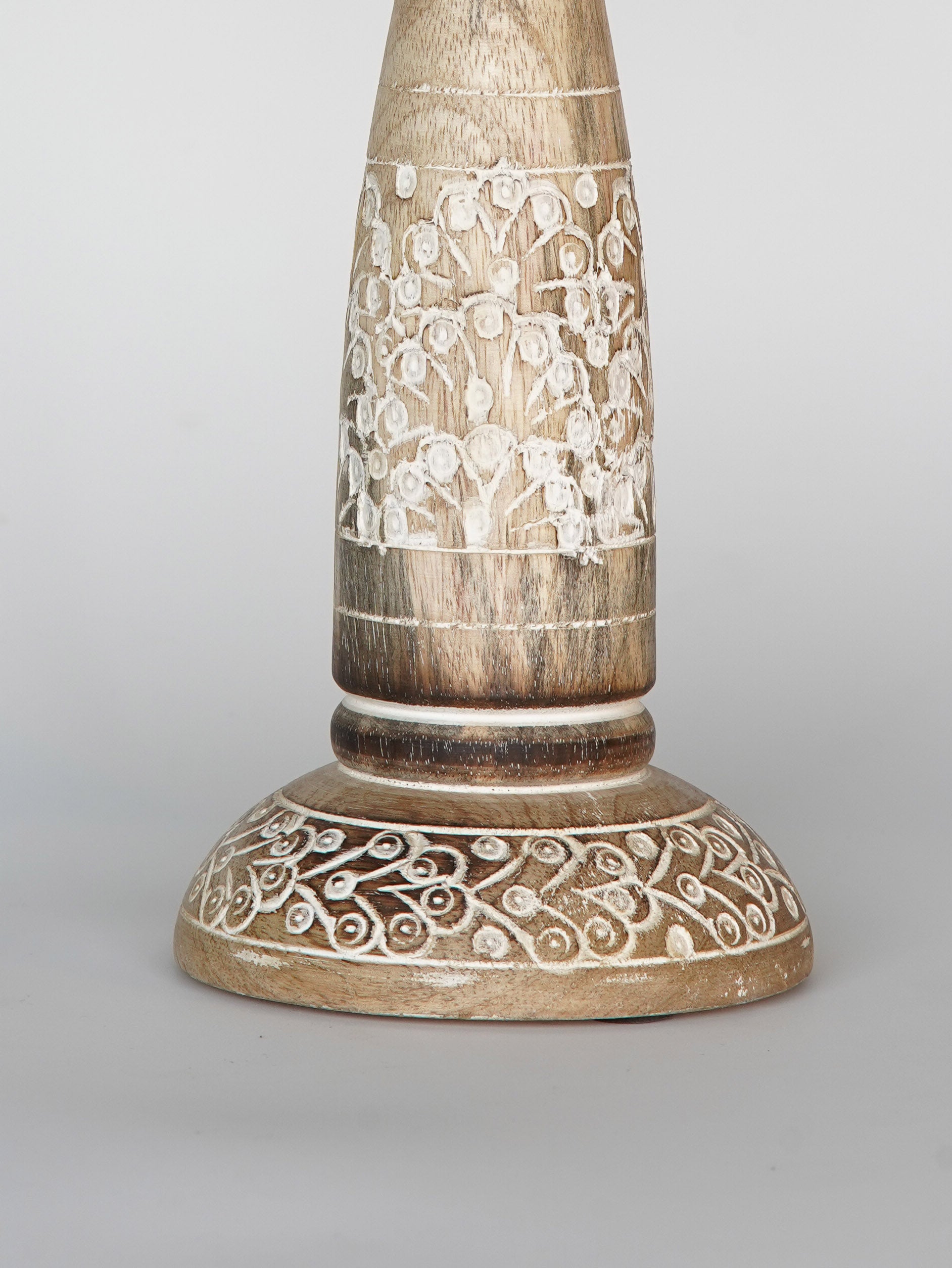 Mystique Pillar Candle Holder - White Wash