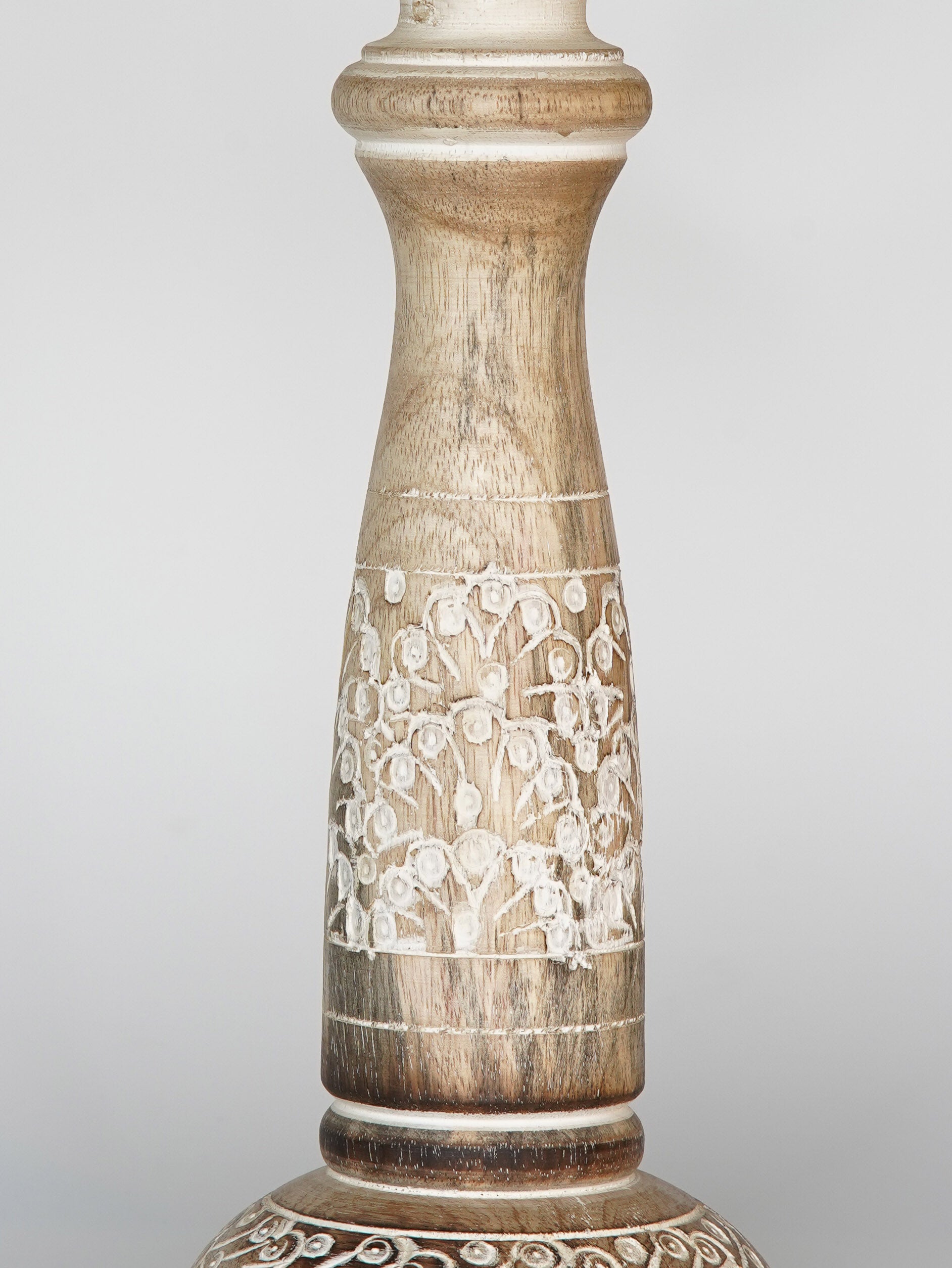 Mystique Pillar Candle Holder - White Wash