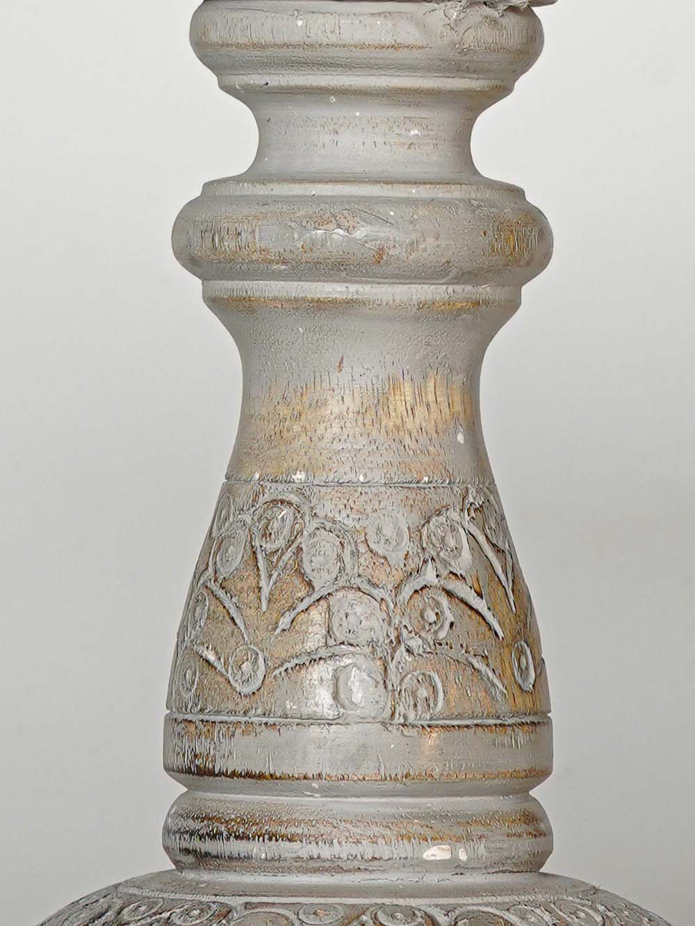 Mystique Pillar Candle Holder - Gray wash