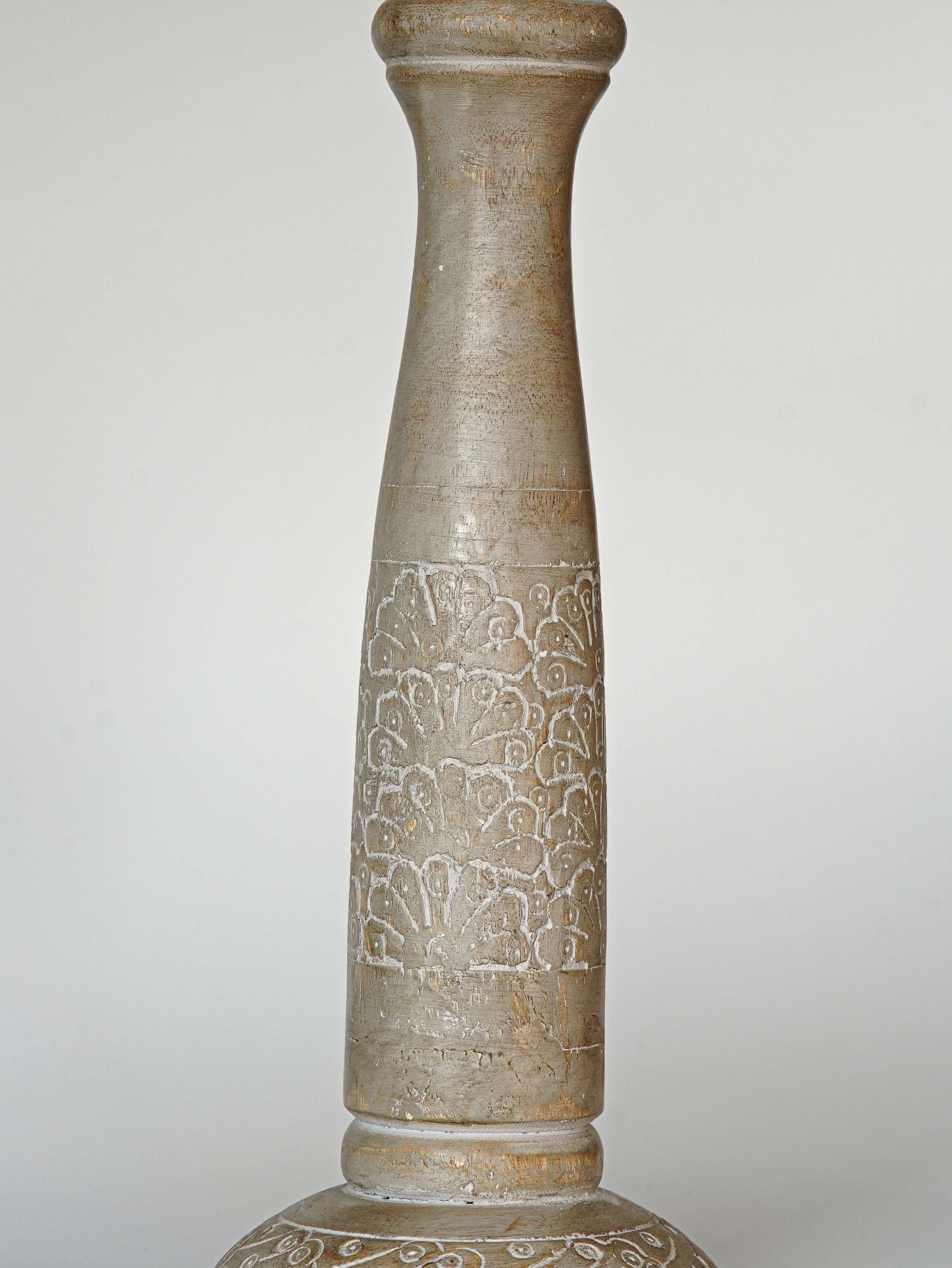 Mystique Pillar Candle Holder - Gray wash