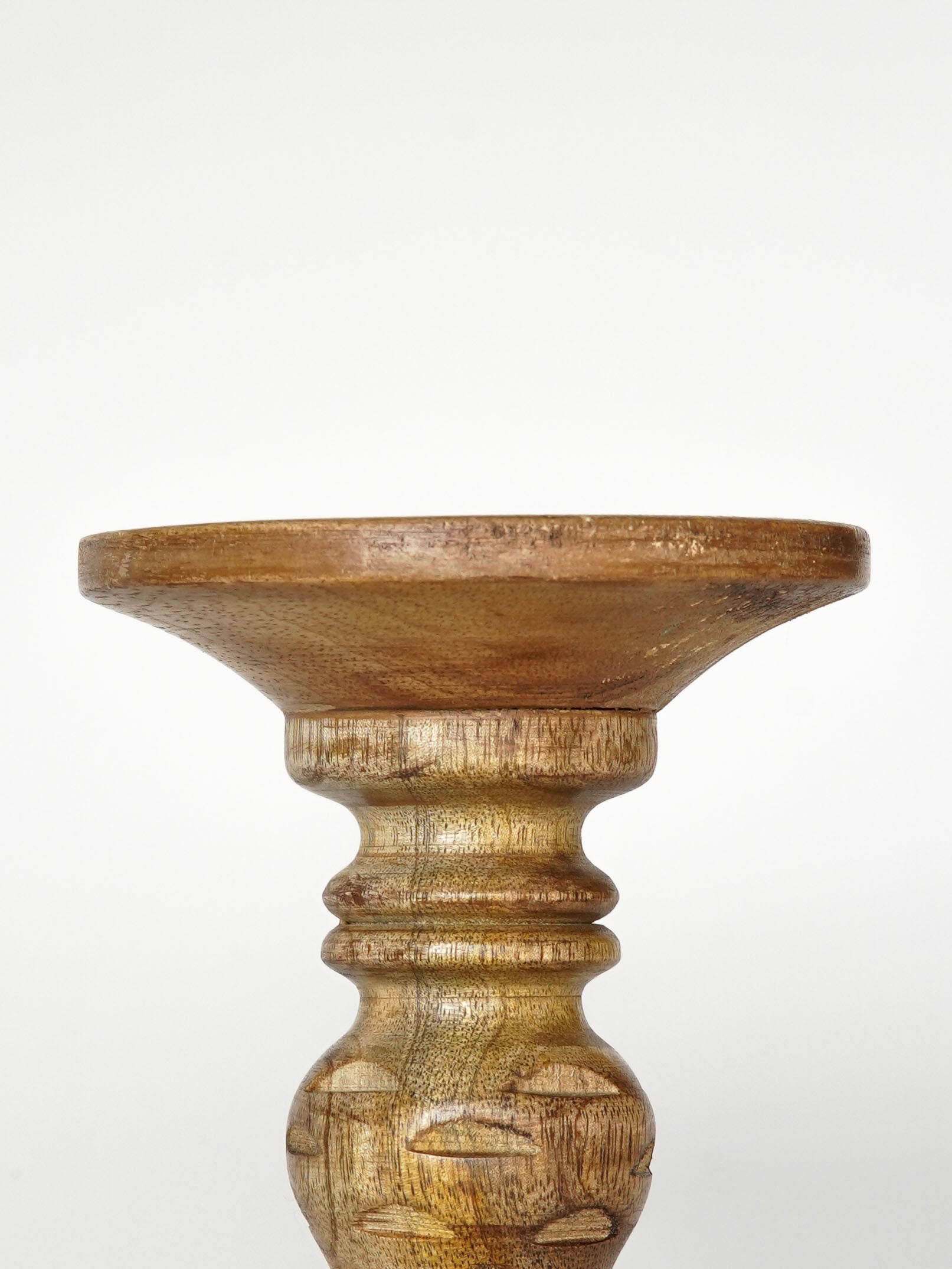 Leafscape Pillar Candle Holder - Medium Burnt