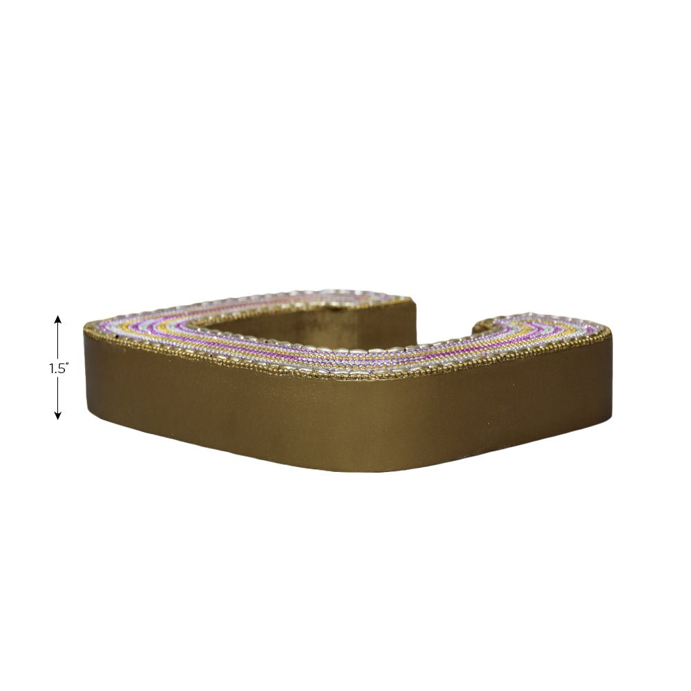 Zari Embellished Mango Wood Letter Blocks - BBH HOMES LLC