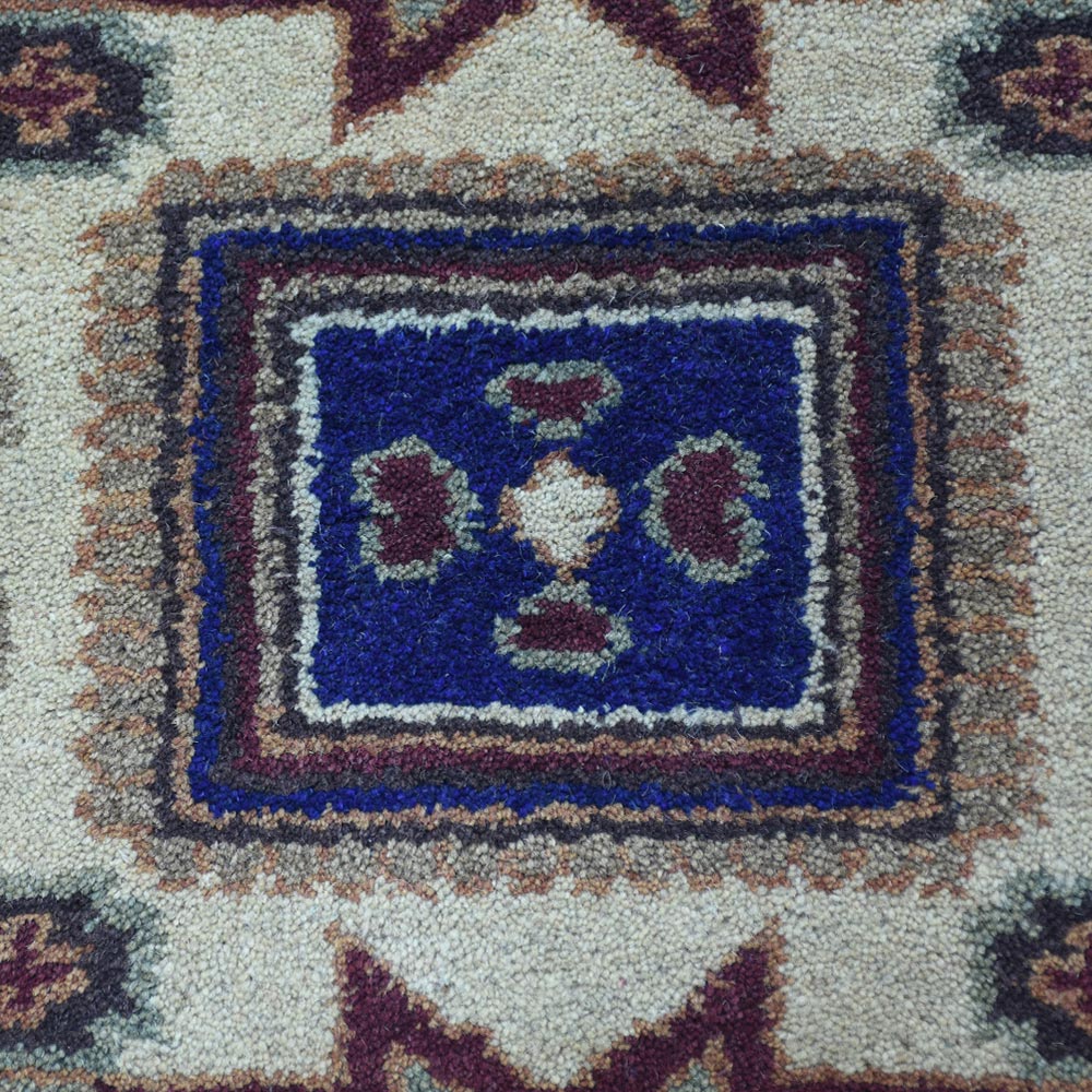 Rudrakshi Hand Knotted Afghan Kazak Rug
