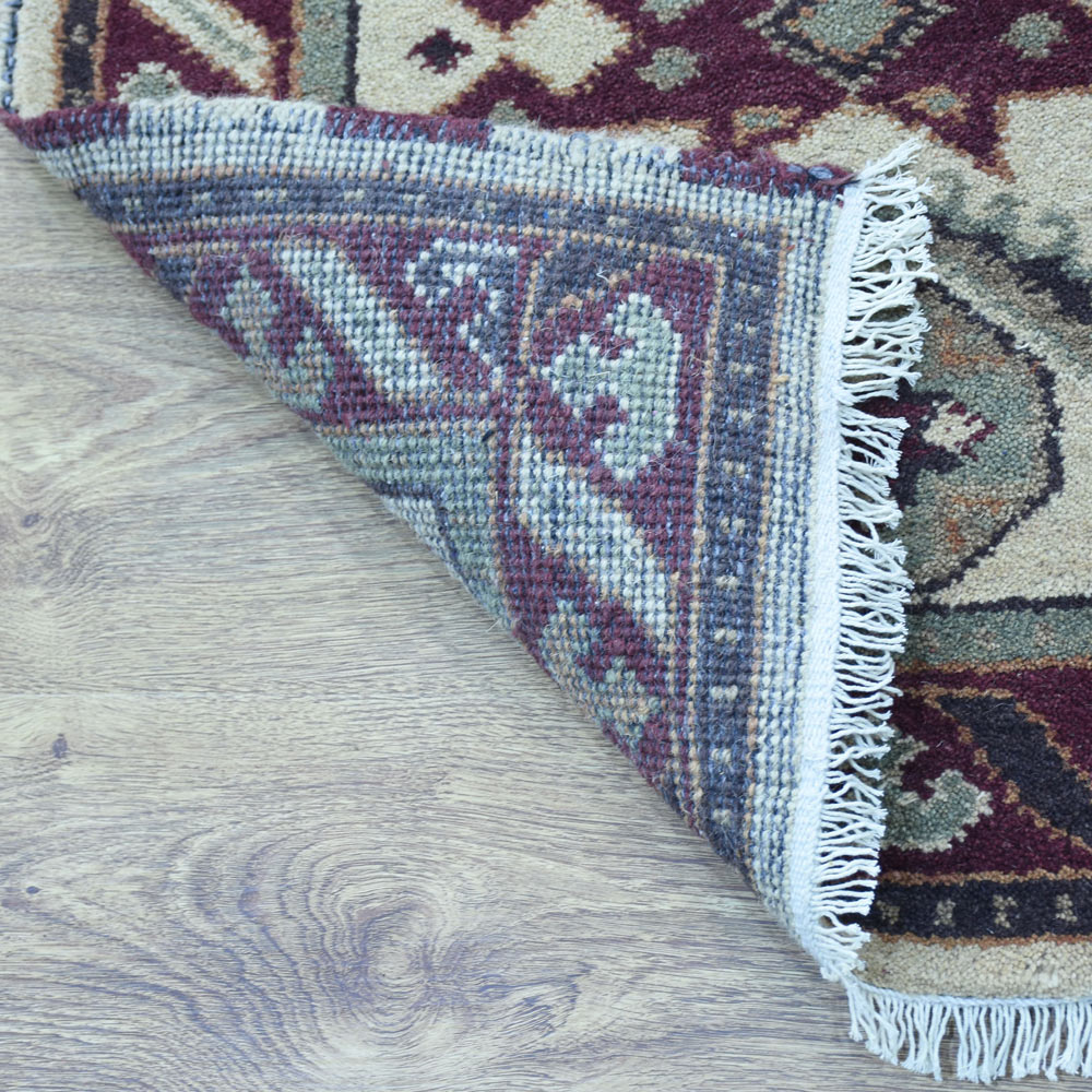 Rudrakshi Hand Knotted Afghan Kazak Rug