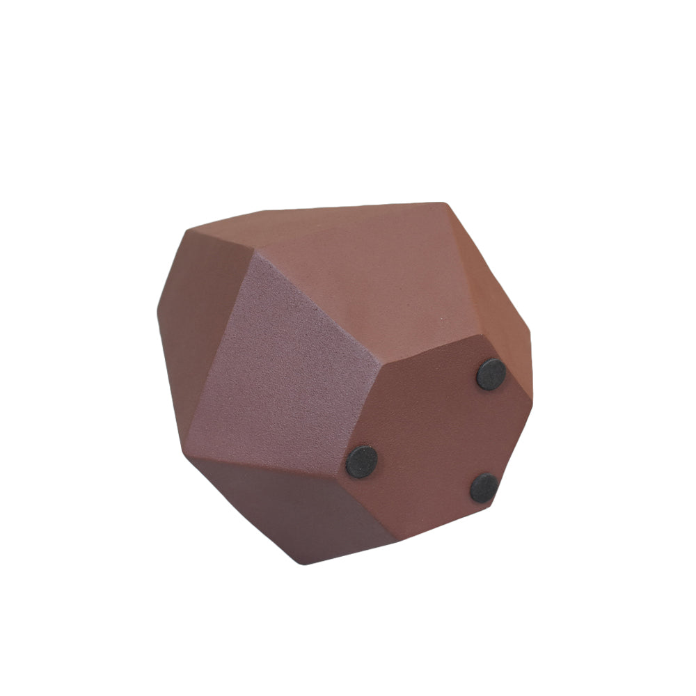 Eco-Friendly Handmade Iron Geometric Rust Vase For Indoor & Outdoor Use