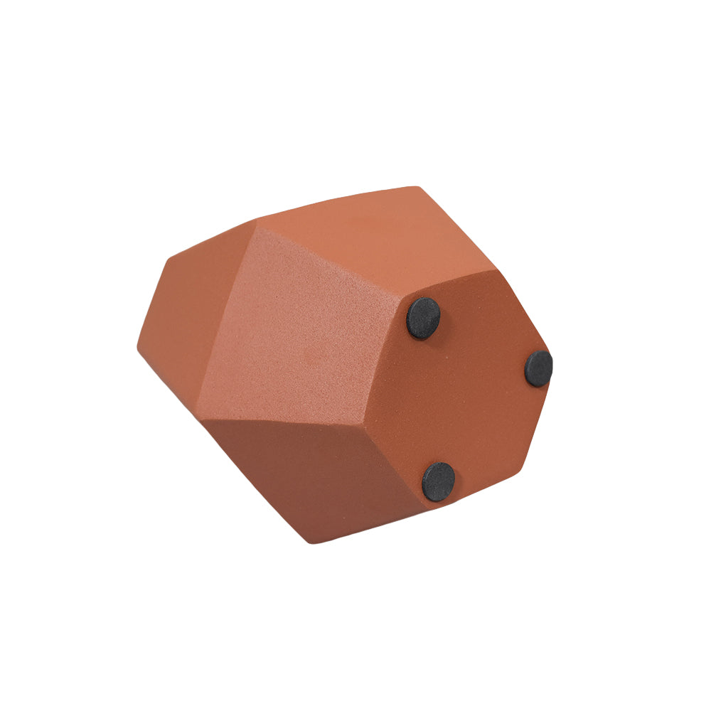 Eco-Friendly Handmade Iron Geometric Orange Vase For Indoor & Outdoor Use