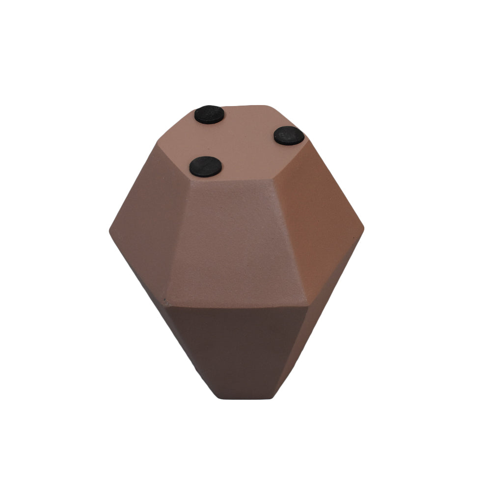 Eco-Friendly Handmade Iron Geometric Dark Skin Vase For Indoor & Outdoor Use