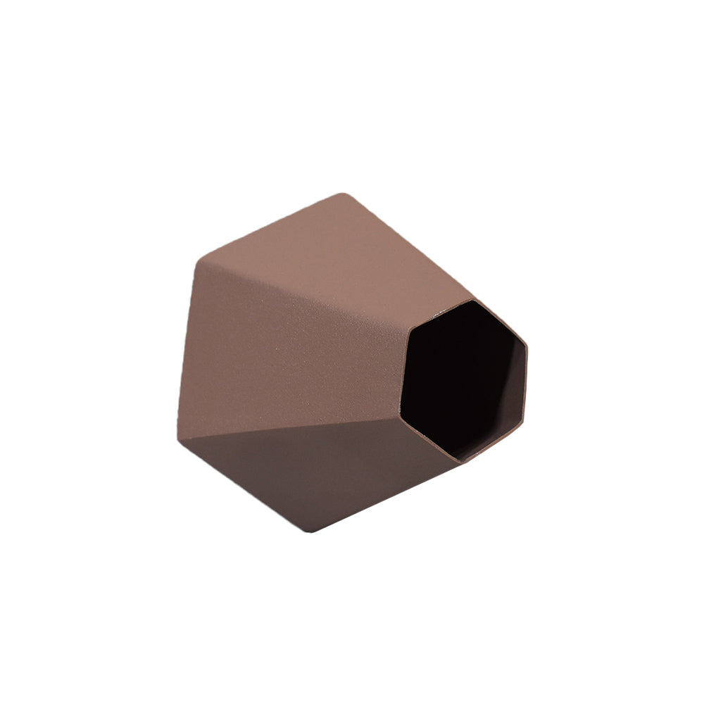 Eco-Friendly Handmade Iron Geometric Dark Skin Vase For Indoor & Outdoor Use