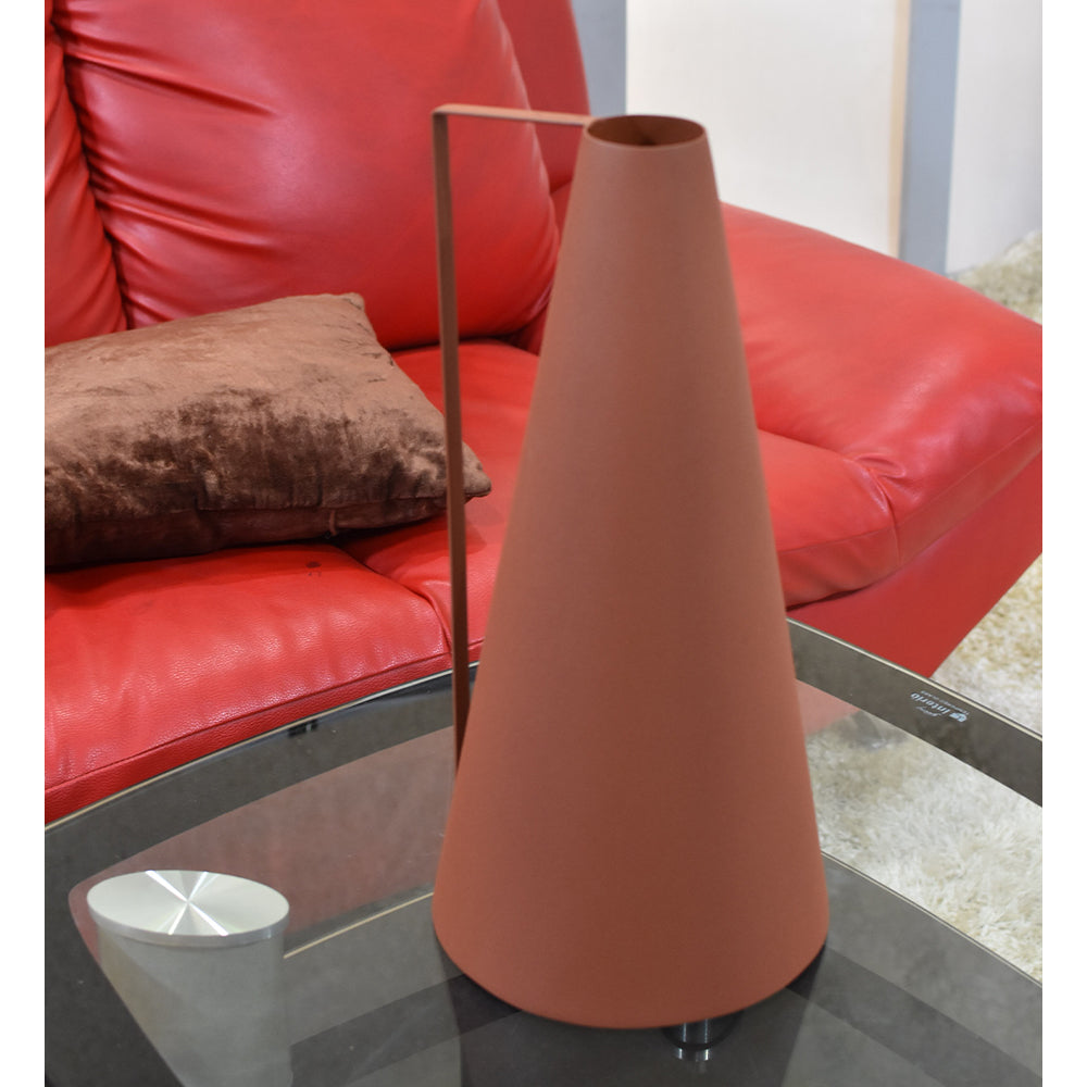 Eco-Friendly Handmade Iron Geometric Orange Vase For Indoor & Outdoor Use