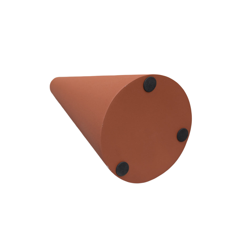 Eco-Friendly Handmade Iron Geometric Orange Vase For Indoor & Outdoor Use