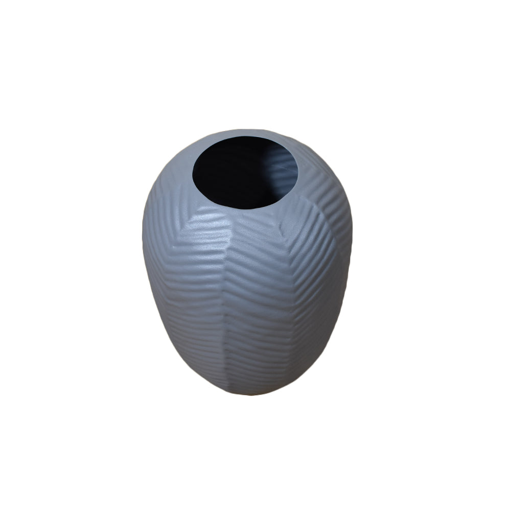Eco-Friendly Handmade Iron Geometric Gray Bouquet Vase For Indoor & Outdoor Use