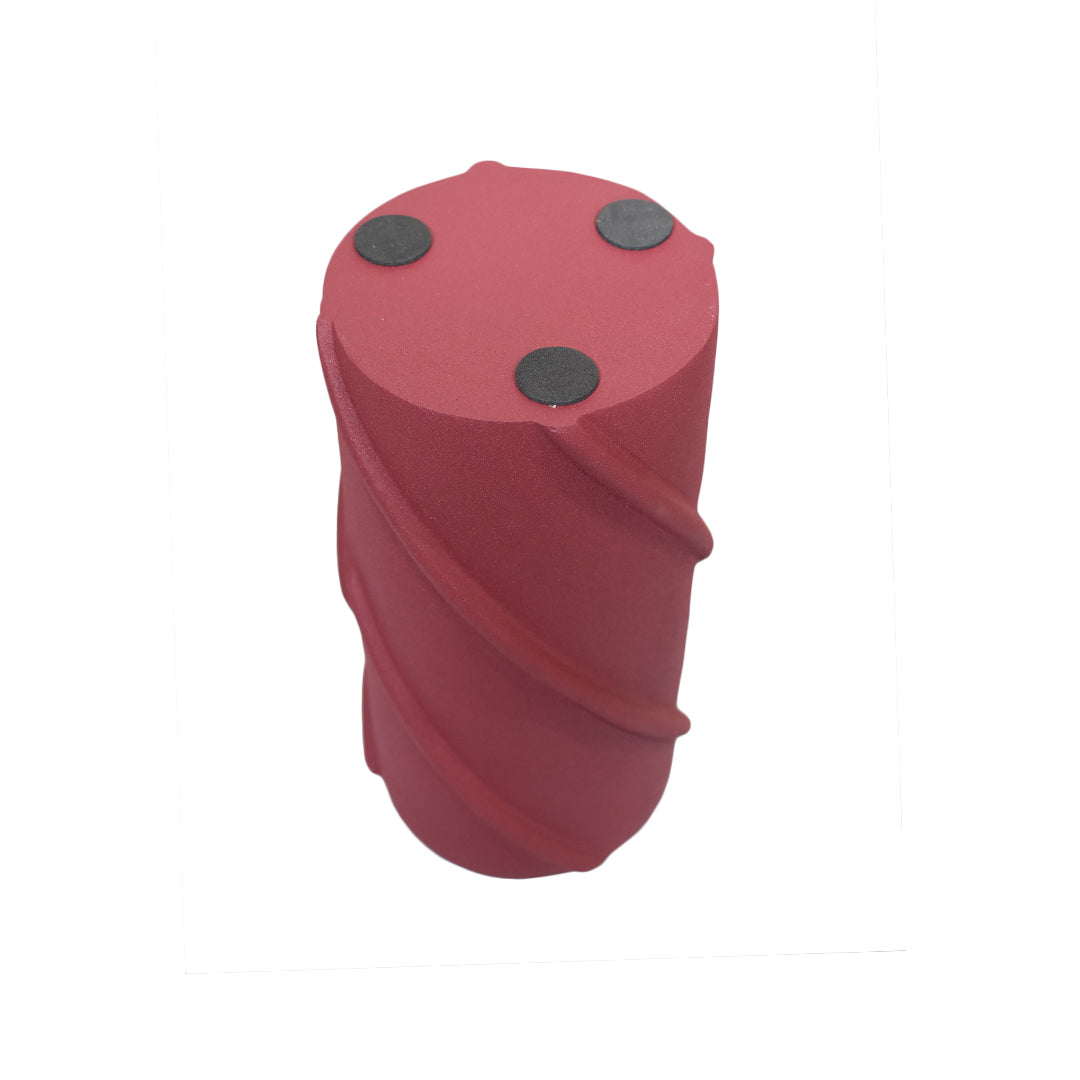 Eco-Friendly Handmade Aluminum Geometric Red Cylinder Vase For Indoor & Outdoor Use