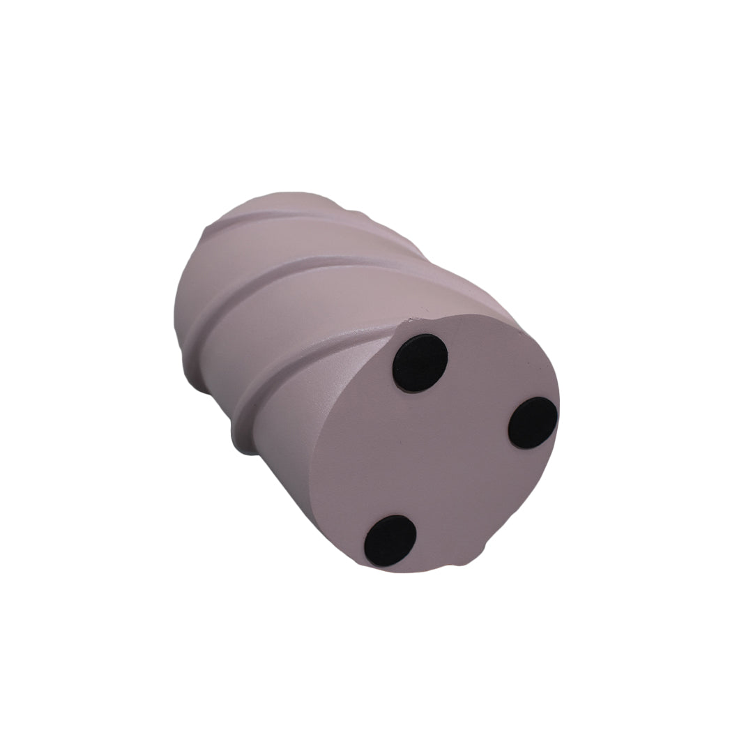 Eco-Friendly Handmade Aluminium Geometric Light Pink Cylinder Vase For Indoor & Outdoor Use