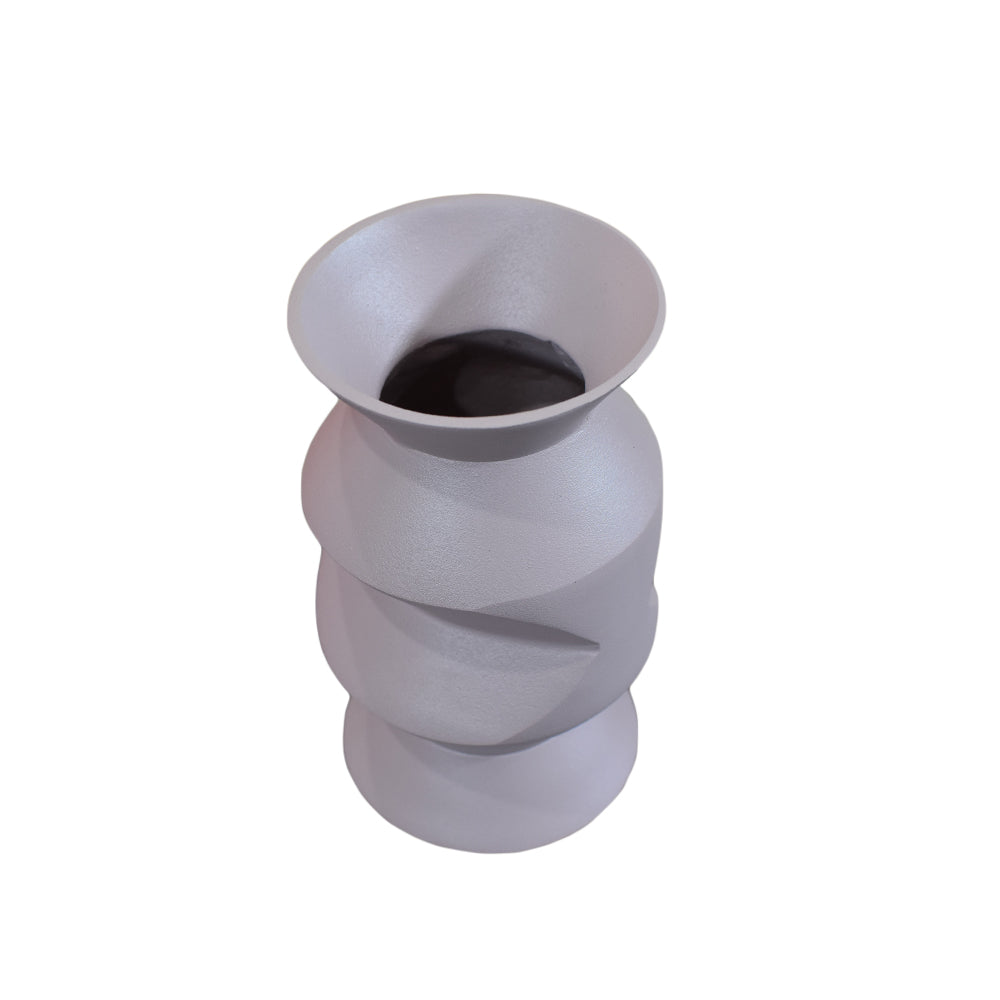 Eco-Friendly Handmade Aluminium Geometric Light Pink Vase For Indoor & Outdoor Use