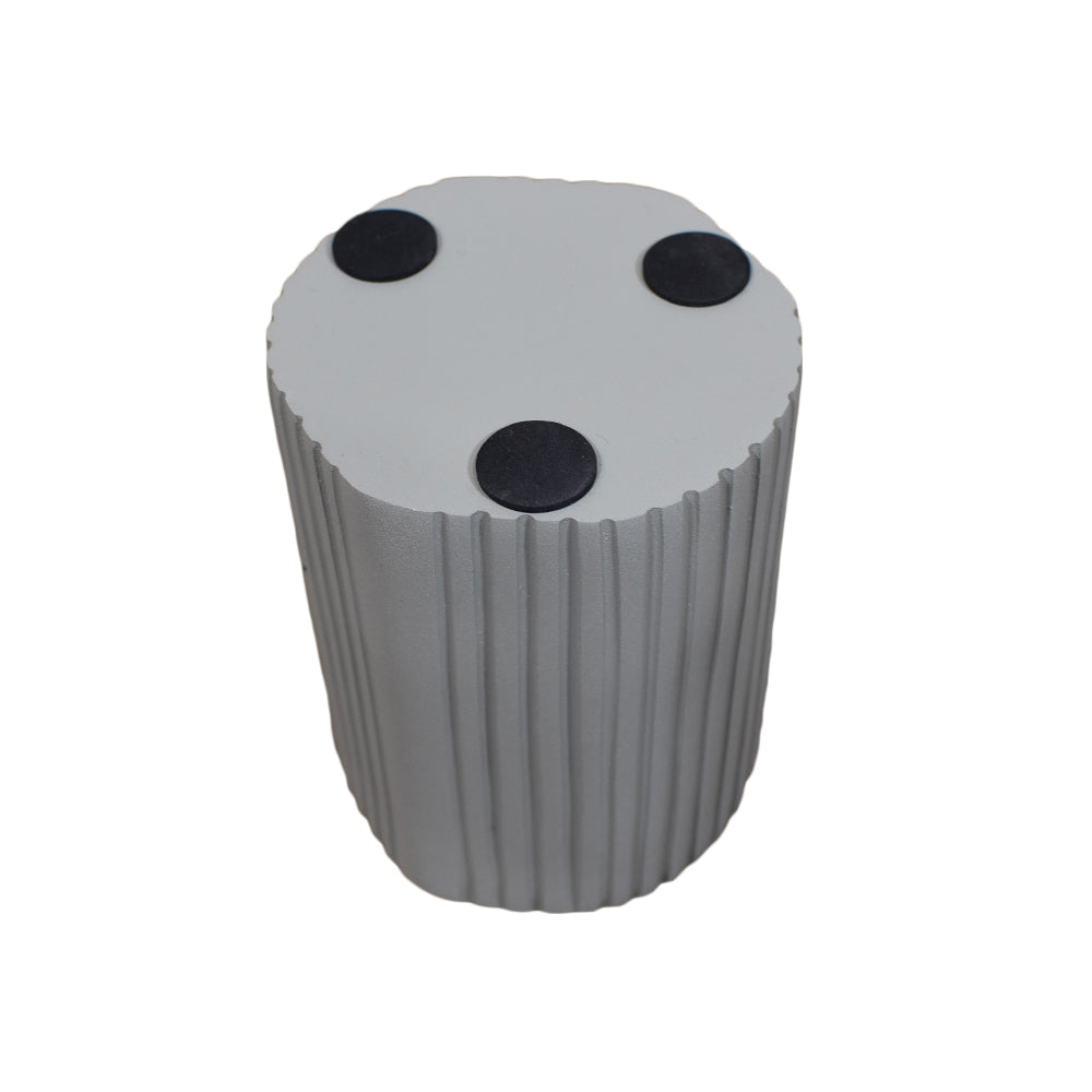 Eco-Friendly Handmade Aluminum Geometric Ivory Cylinder Vase For Indoor & Outdoor Use