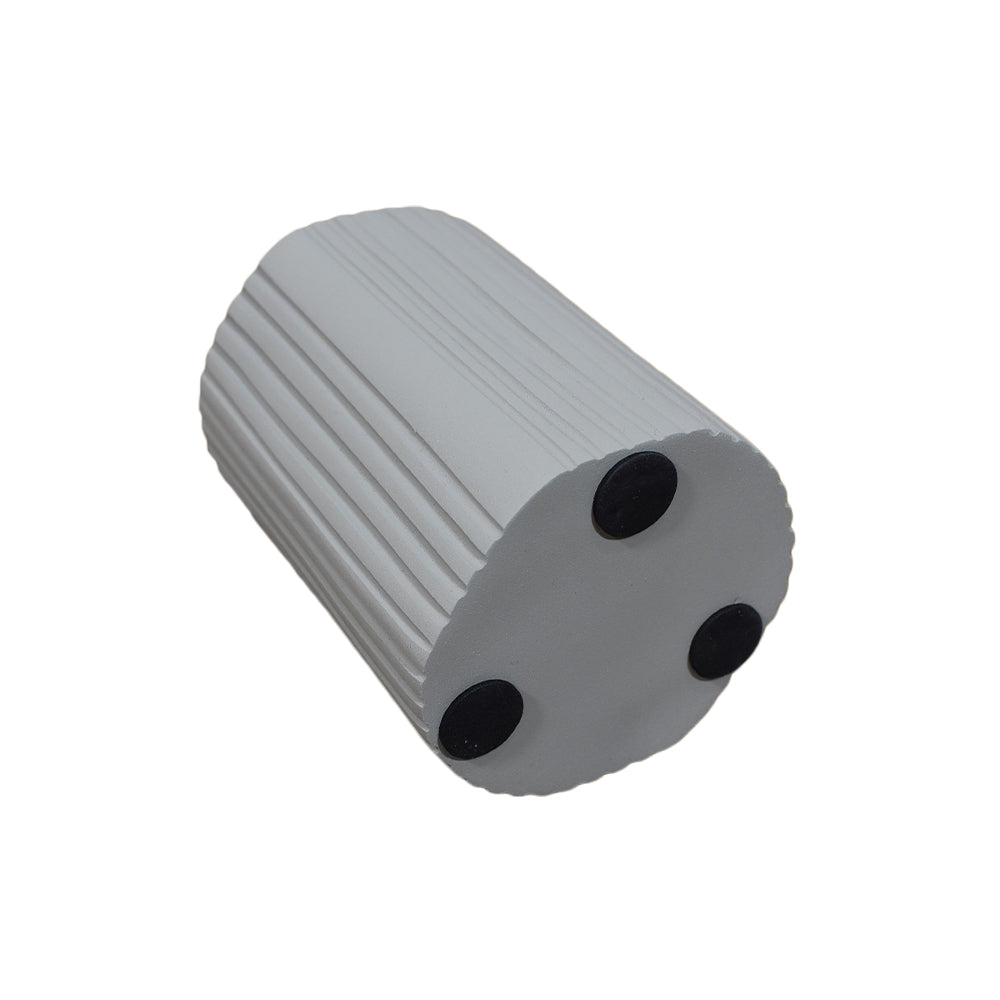 Eco-Friendly Handmade Aluminum Geometric Ivory Cylinder Vase For Indoor & Outdoor Use