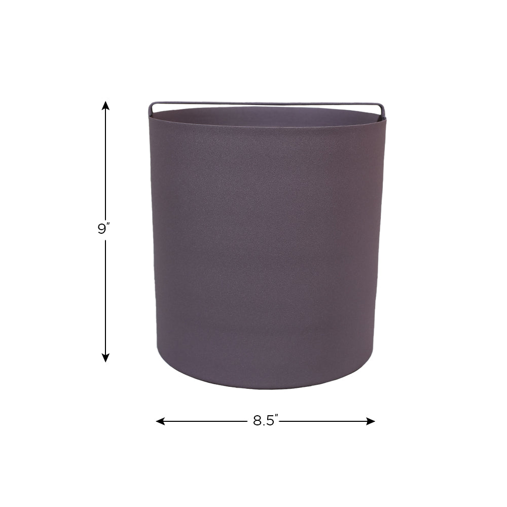 Eco-Friendly Handmade Iron Geometric Black Pail Vase For Indoor & Outdoor Use