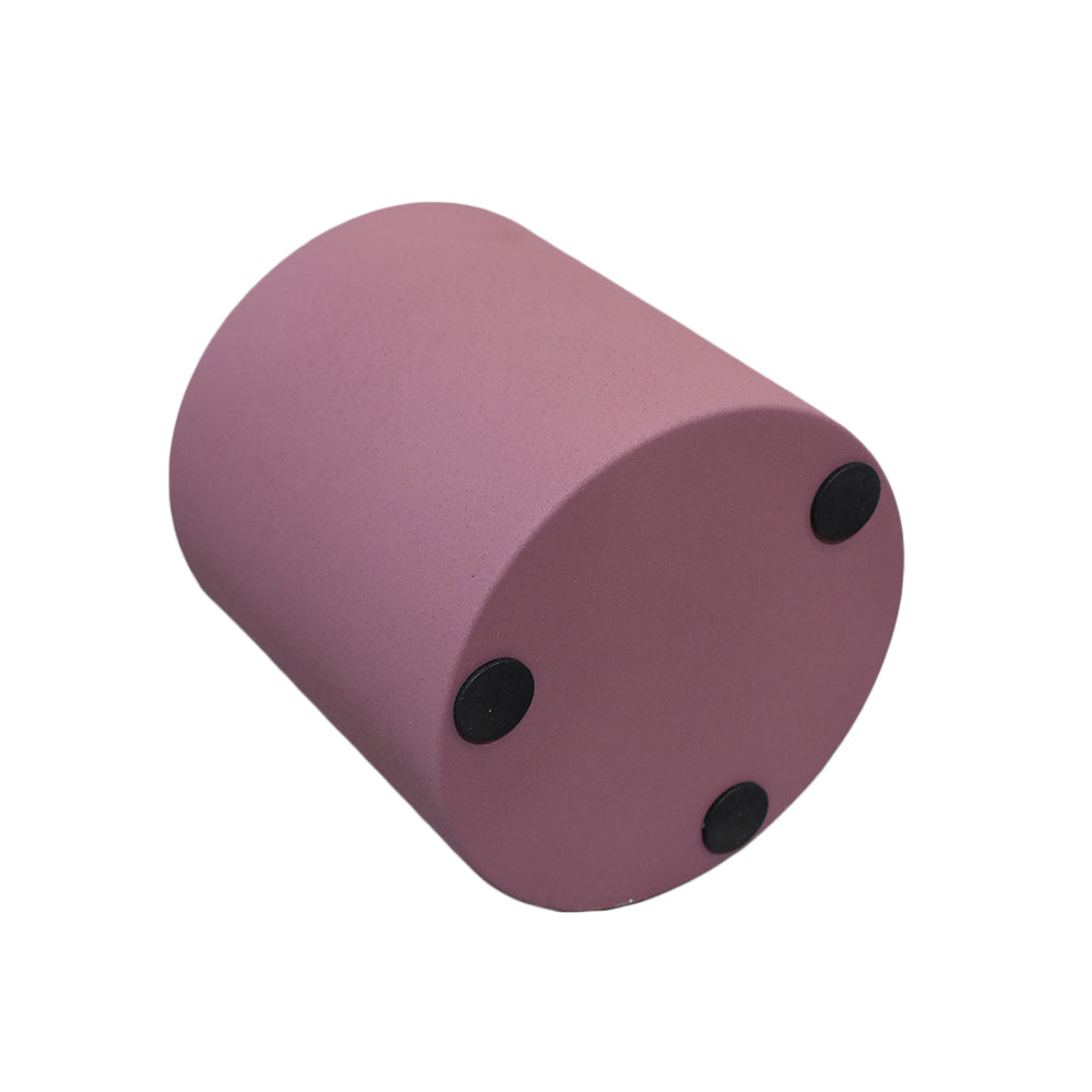 Eco-Friendly Handmade Iron Geometric Dark Pink Pail Vase For Indoor & Outdoor Use
