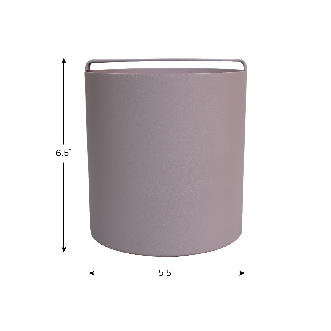 Eco-Friendly Handmade Iron Geometric Lavender Pail Vase For Indoor & Outdoor Use