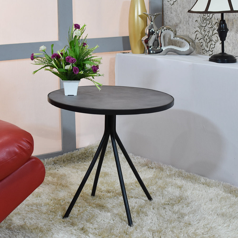Luxe Leather Side Table