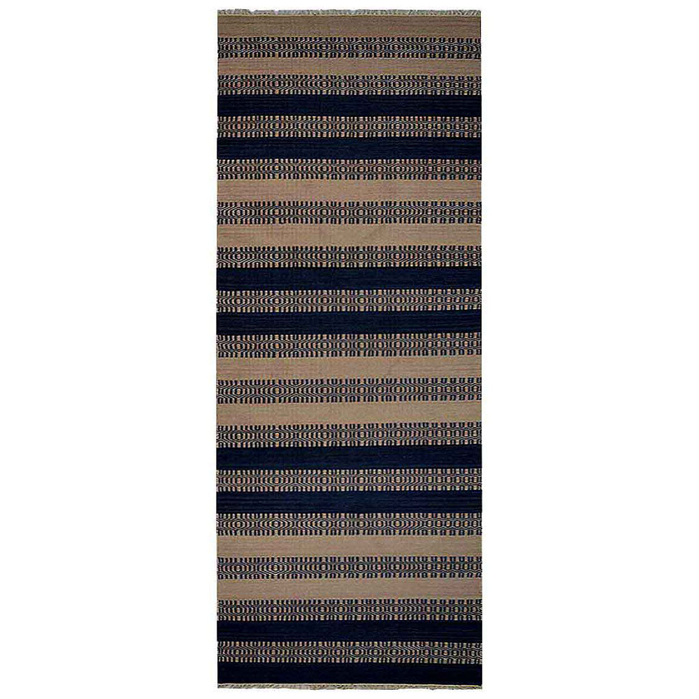Hexa Stripes Flat Weave Kilim Wool Rug