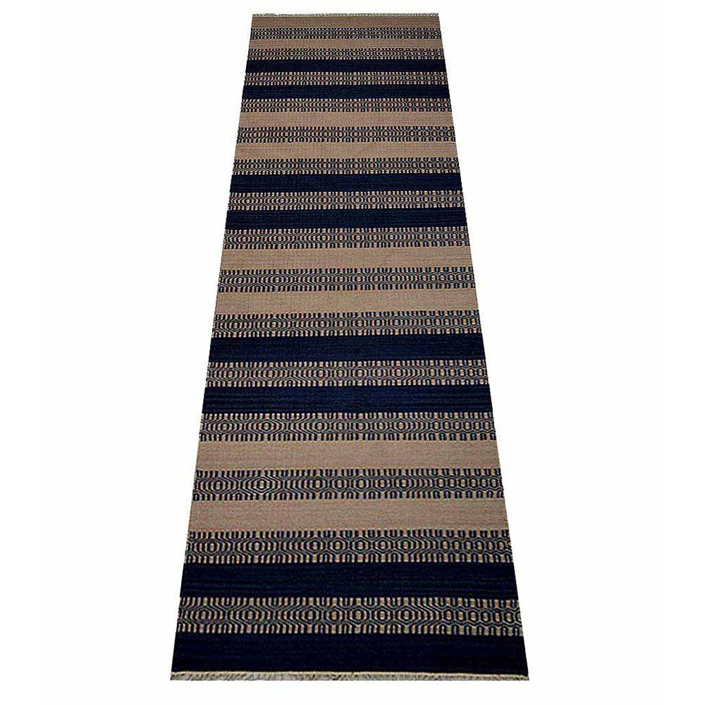 Hexa Stripes Flat Weave Kilim Wool Rug