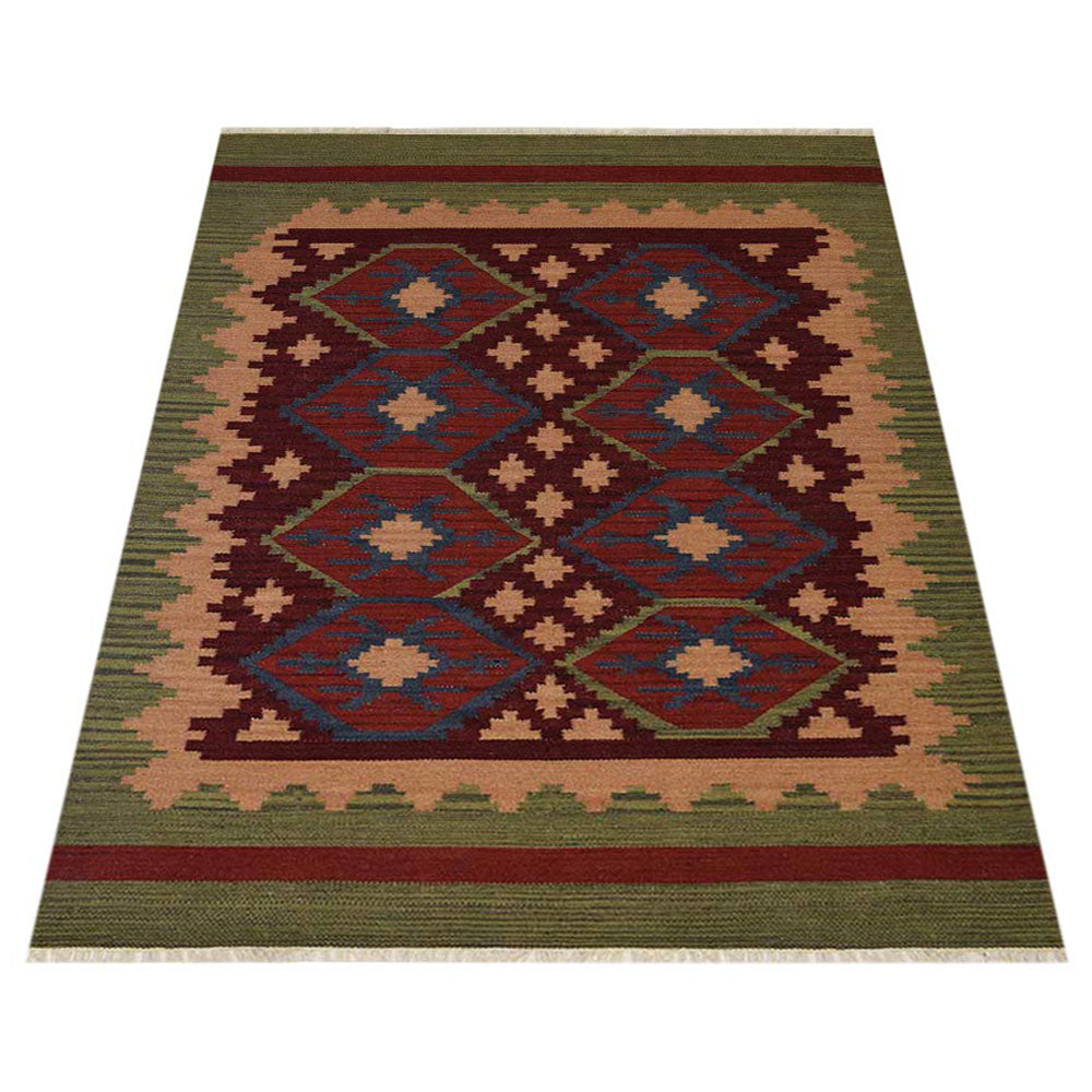 Viraasat Flat Weave Kilim Wool Rug